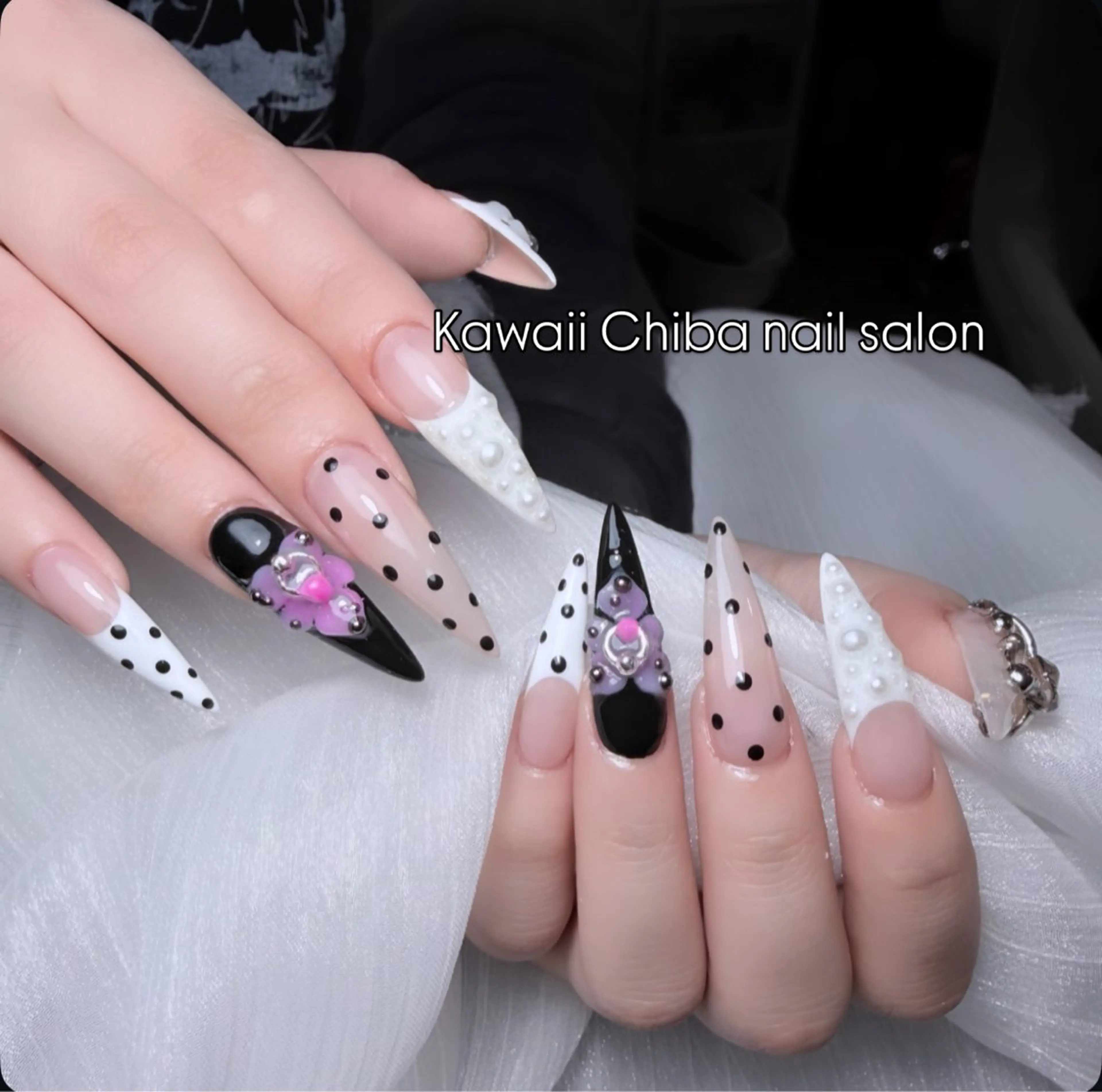 ネイル チークネイル 桜ネイル 長さ出し フラワーネイル フレンチネイル ハンドネイル ハンドケア Kawaii Chiba nailのネイルデザイン