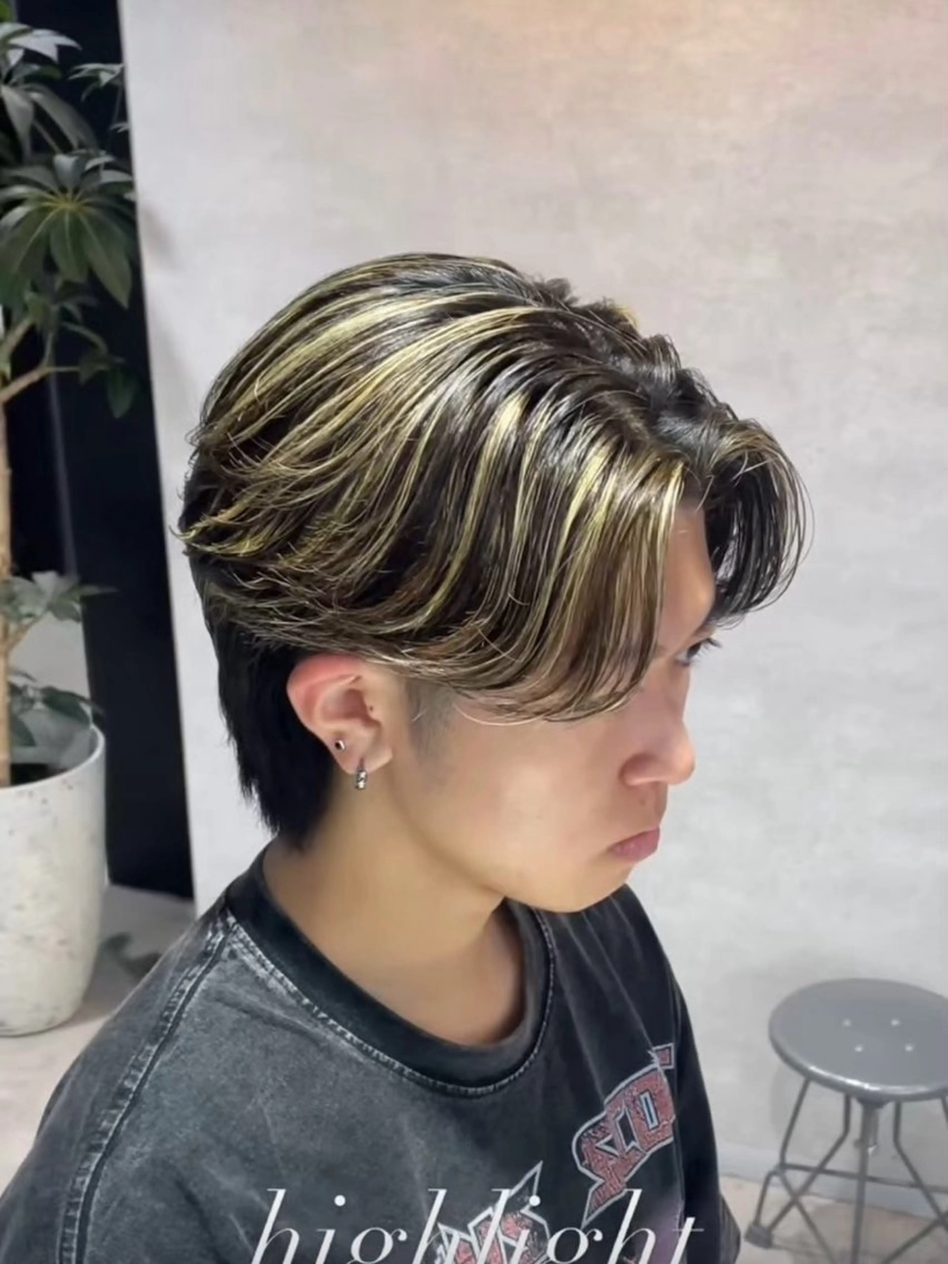 カラー メンズ メンズハイライト ハイライトカラー 石井 昇陽のヘアスタイル