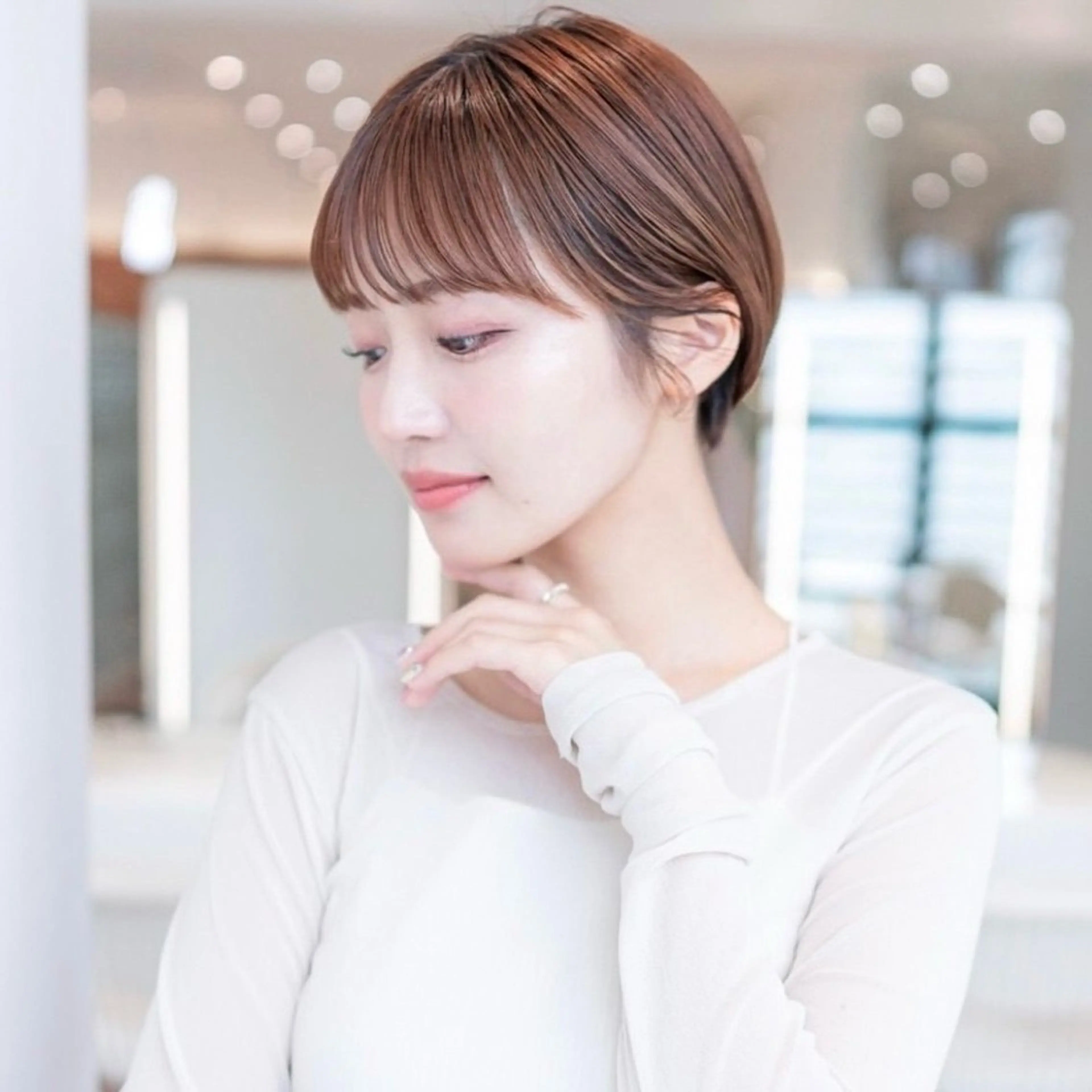 ショート カラー ショートボブ ショートレイヤー ハンサムショート 丸みショート ボブ カット ヘアカラー トリートメント 田中航平/渋谷ボブ/ レイヤーボブのヘアスタイル