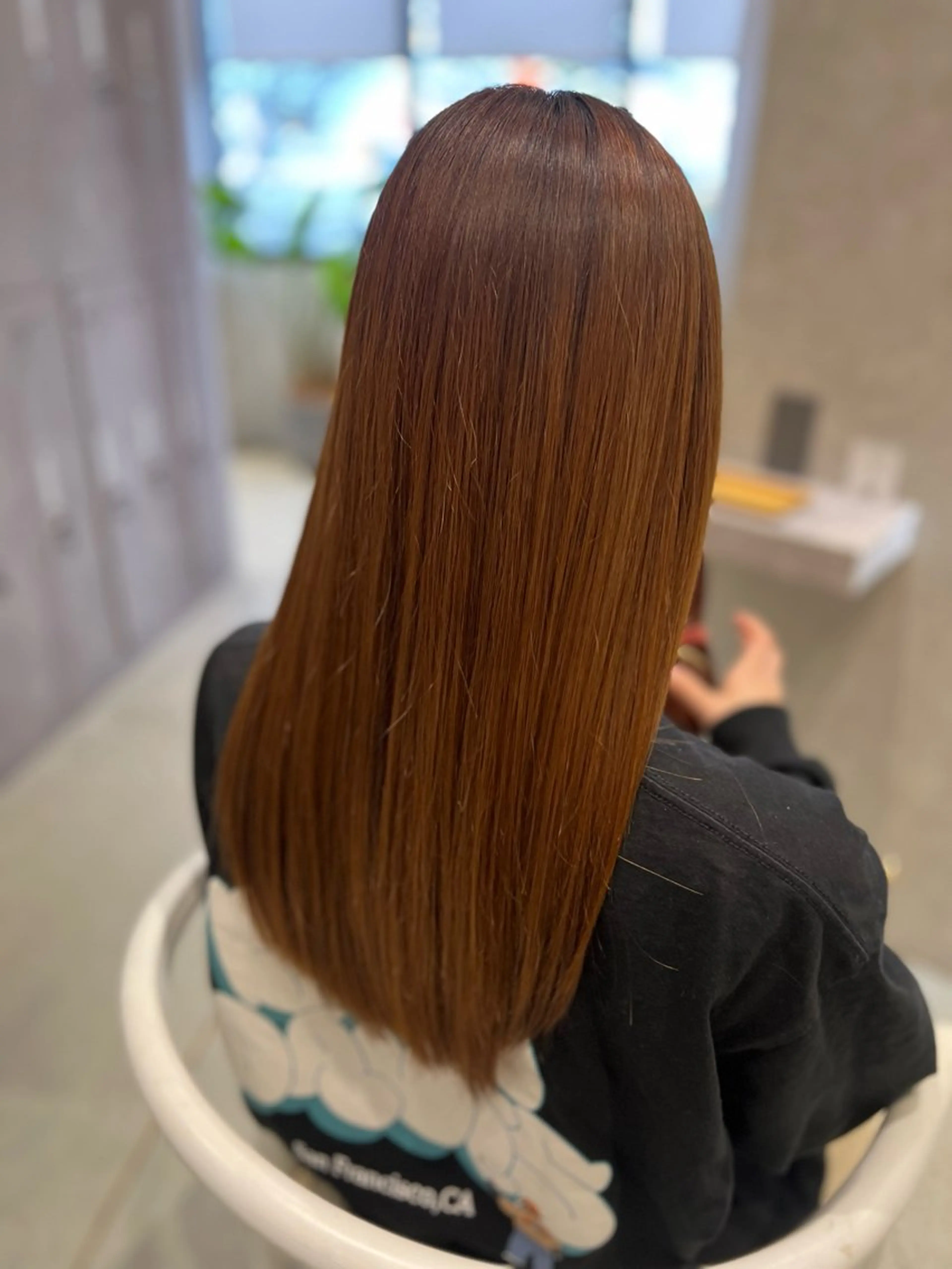 ロング 縮毛矯正 小池 夏美のヘアスタイル