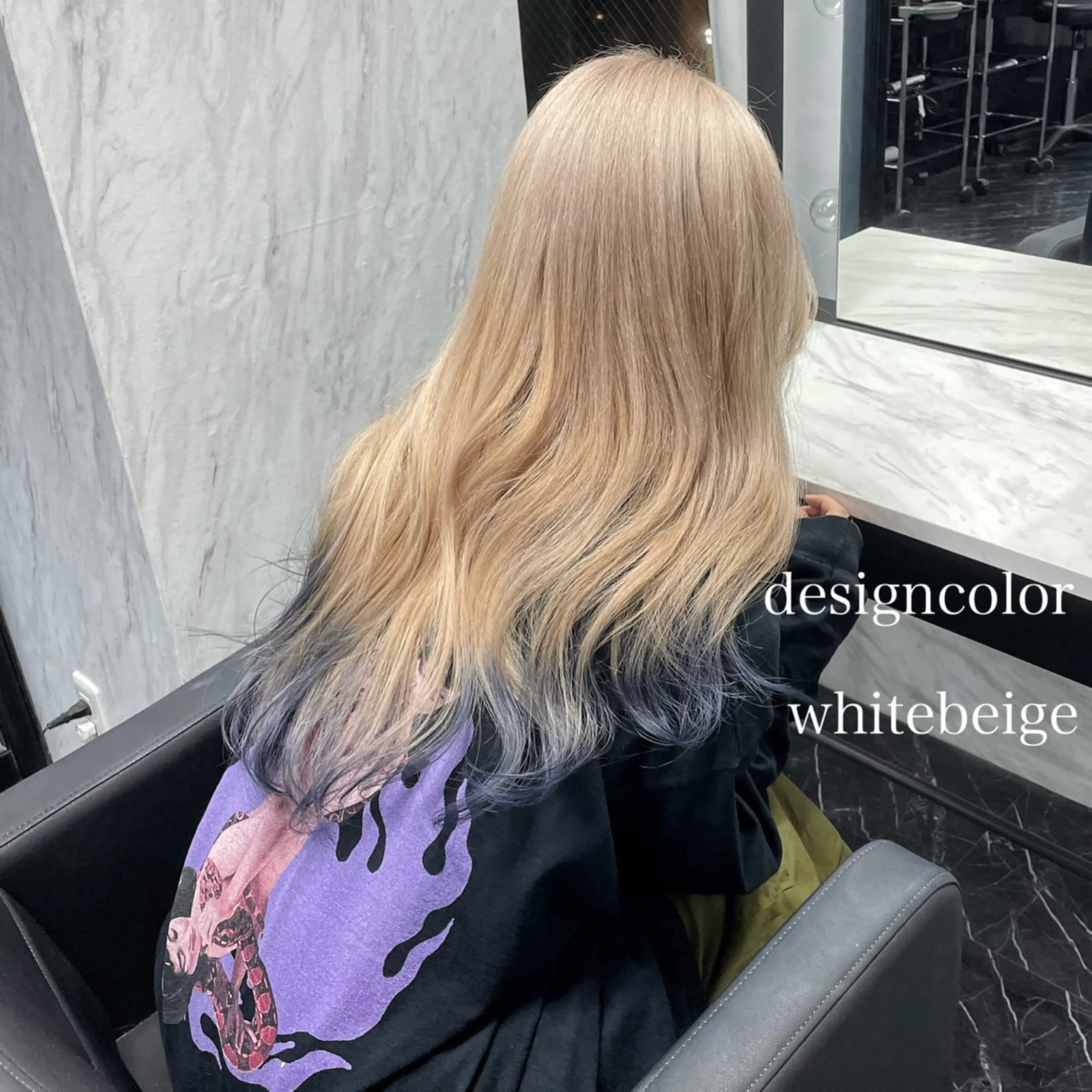 セミロング カラー ヘアカラー トリートメント エクステ🩵ブリーチ 韓国ヘア🩵KAEのヘアスタイル