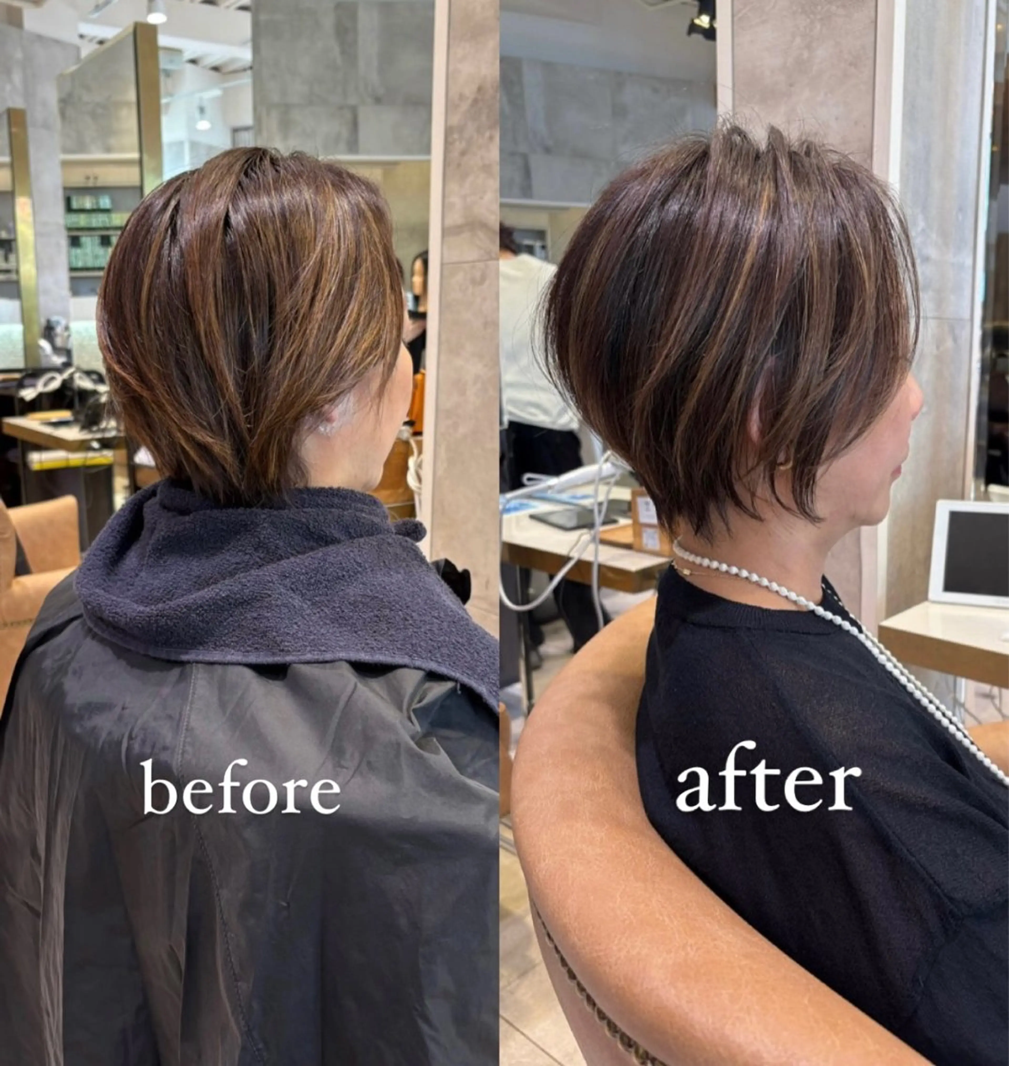 ショート カラー カット ヘアカラー ヘッドスパ かなる 🐾のヘアスタイル