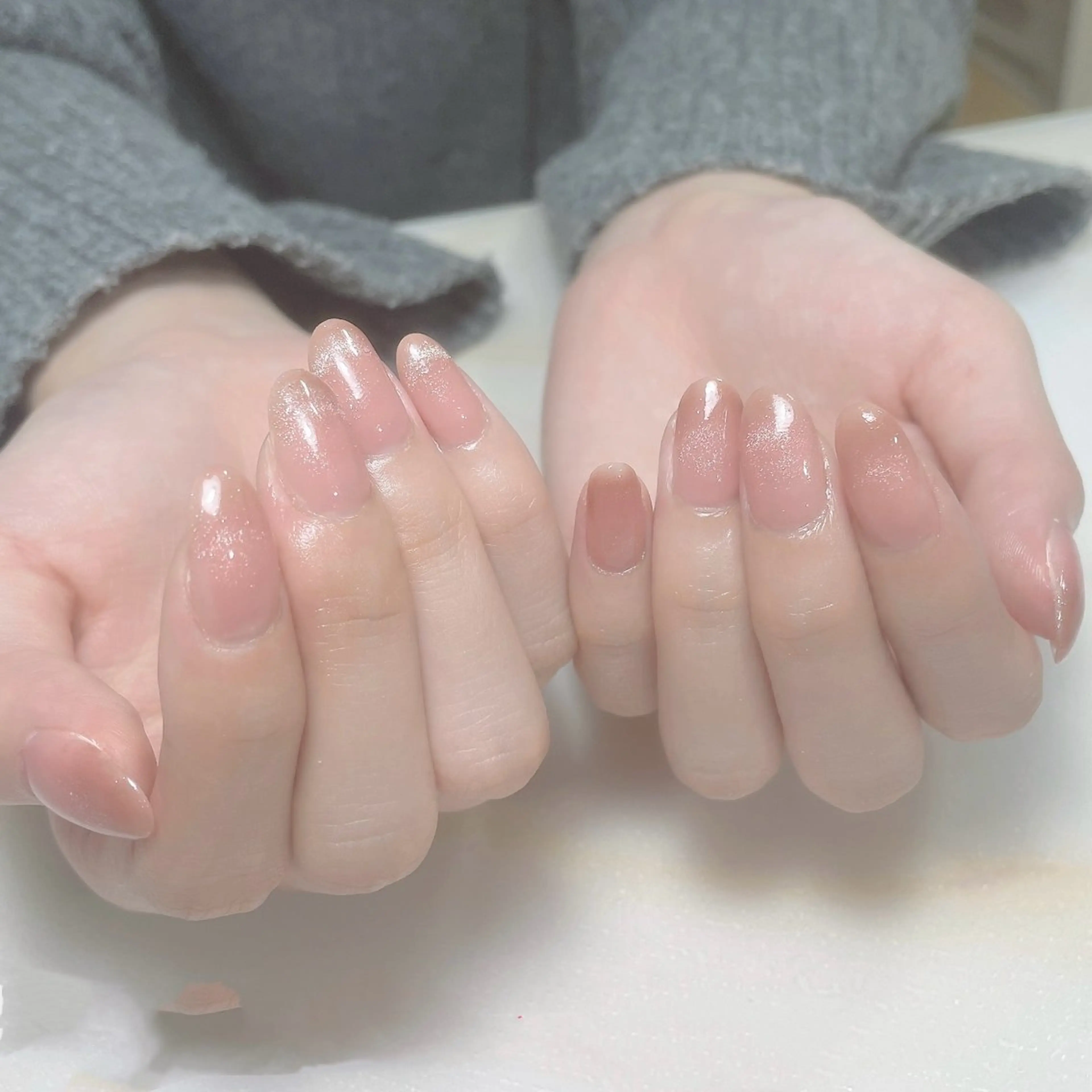 ネイル アートネイル フレンチネイル ジェルネイル グラデーション 韓国ネイル ハンドネイル 久保田 マリコのネイルデザイン