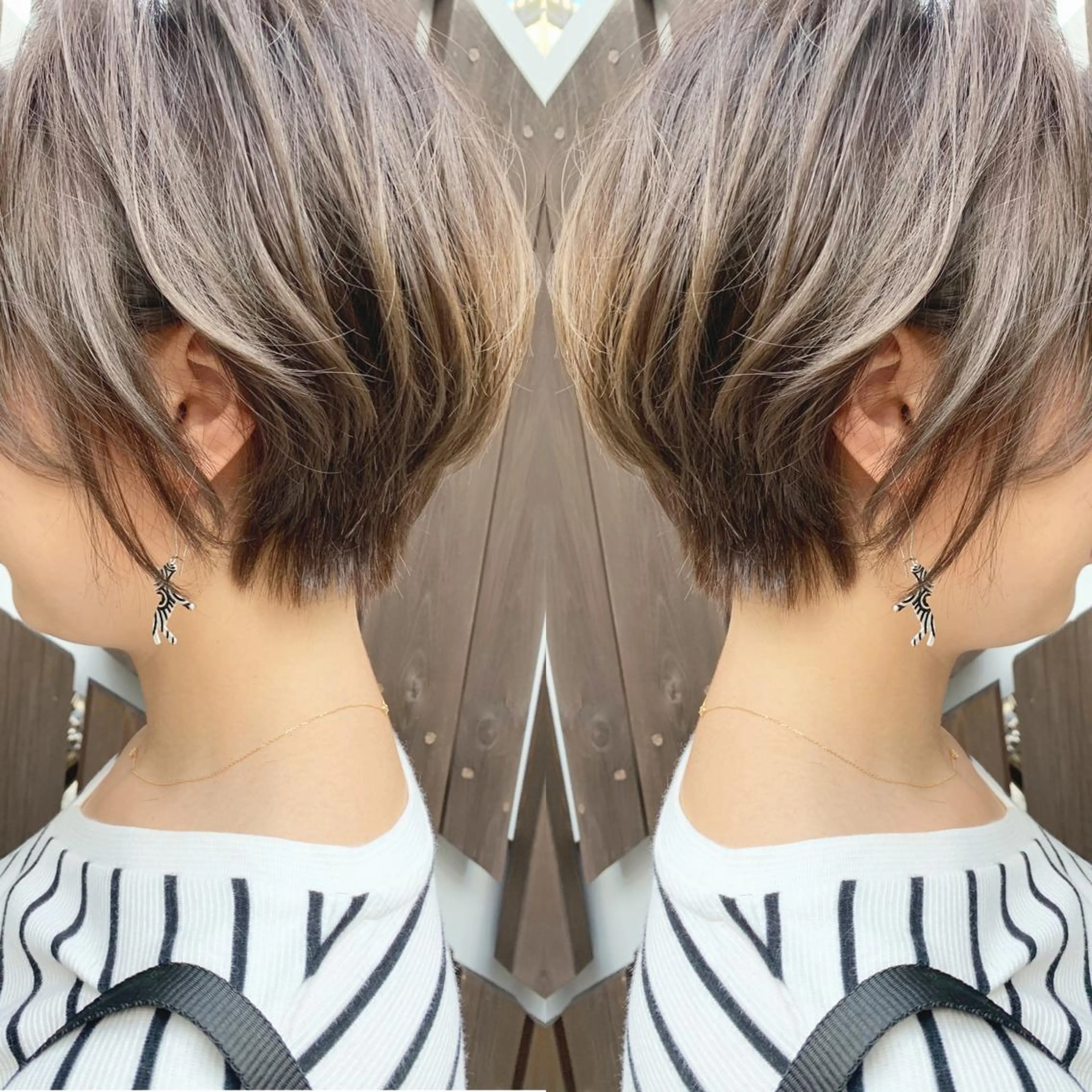 ショート ショートボブ ボブ ショートヘア カット ヘアカラー トリートメント H所属・H (エイチ) 烏丸御池店のヘアスタイル