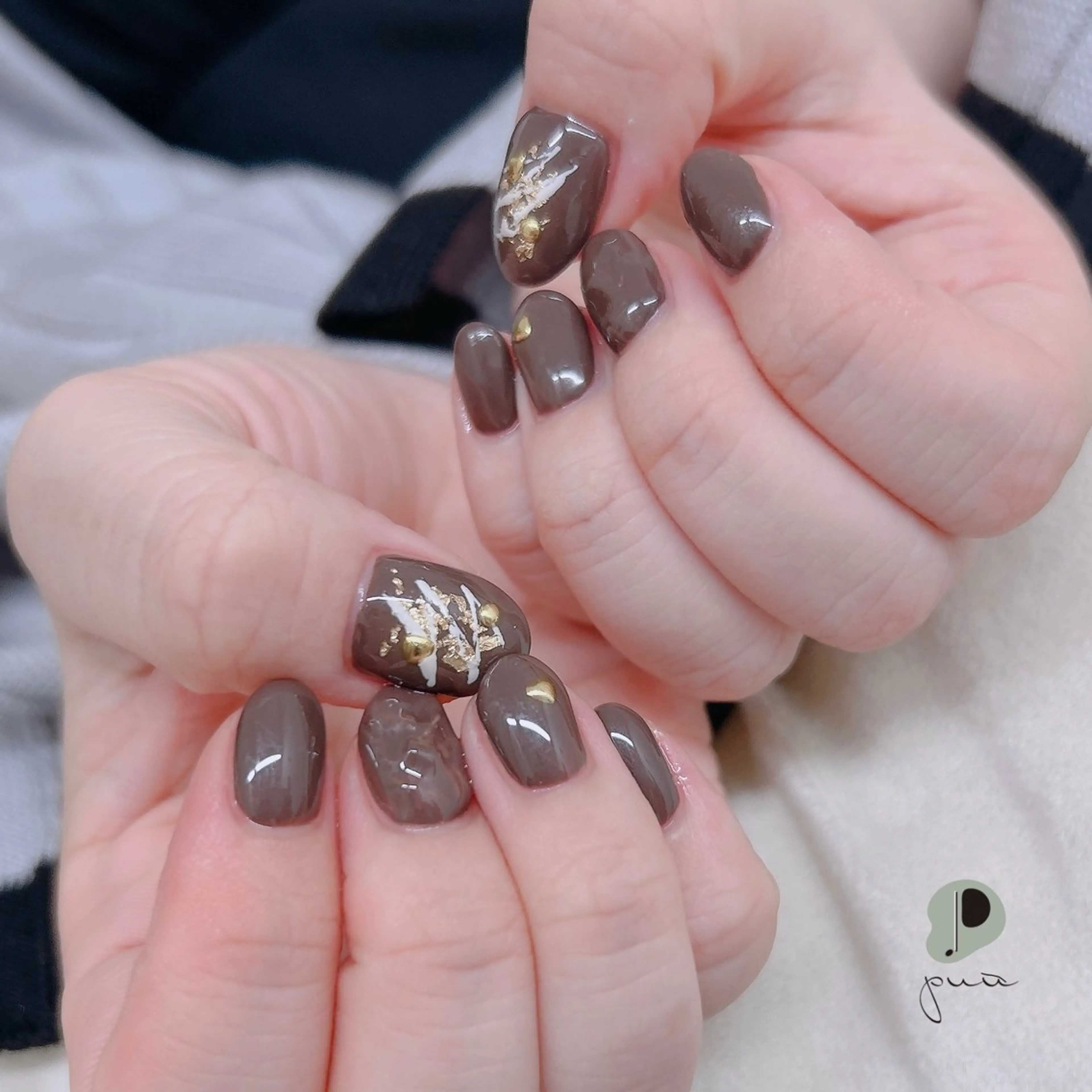 ネイル ジェルネイル ワンカラーネイル バレンタイン ハンドネイル Nail salon puu kyotoのネイルデザイン