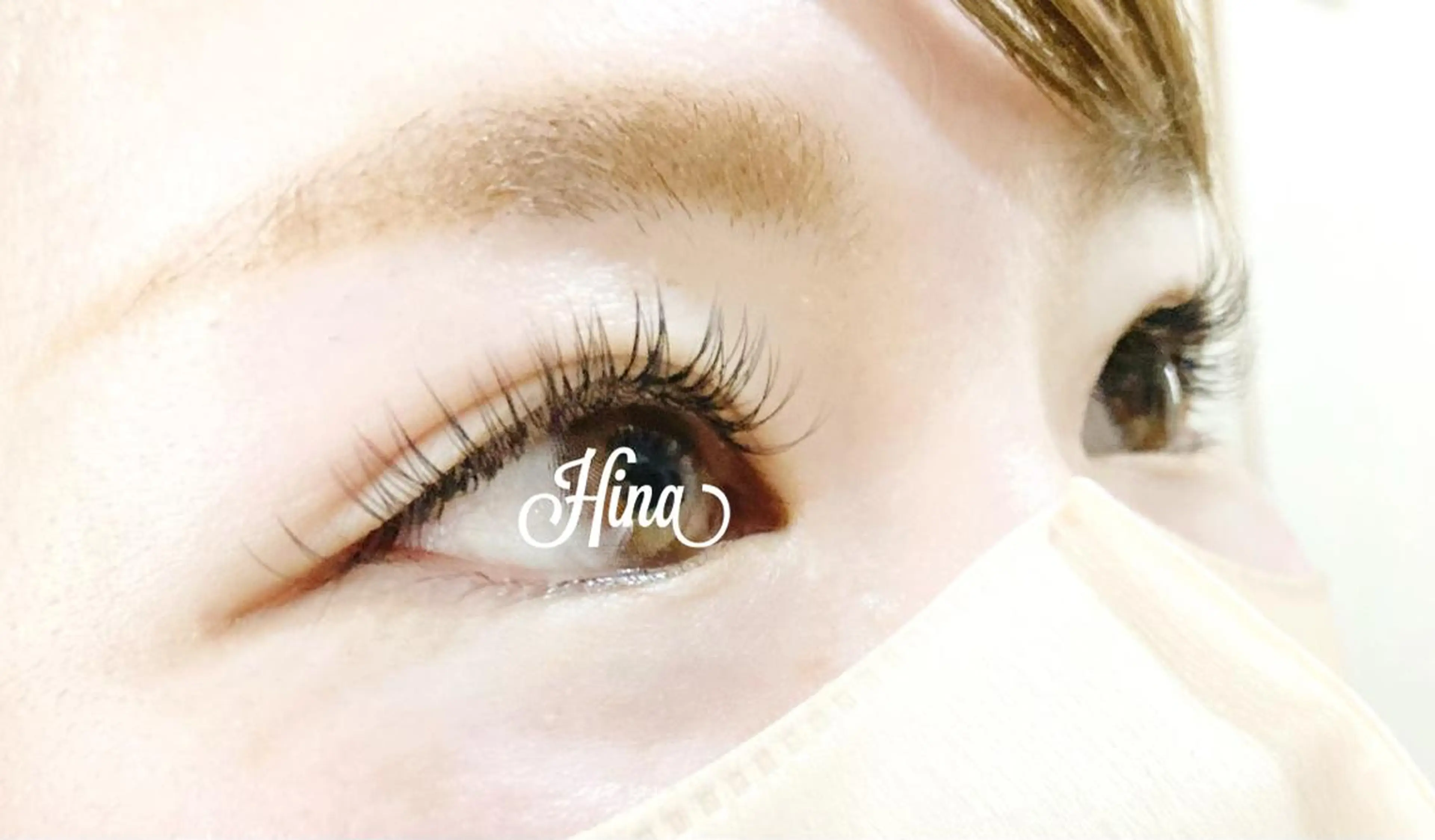 マツエク・マツパ フラットラッシュ 目尻長め Eyelash Hinaのマツエク・マツパデザイン