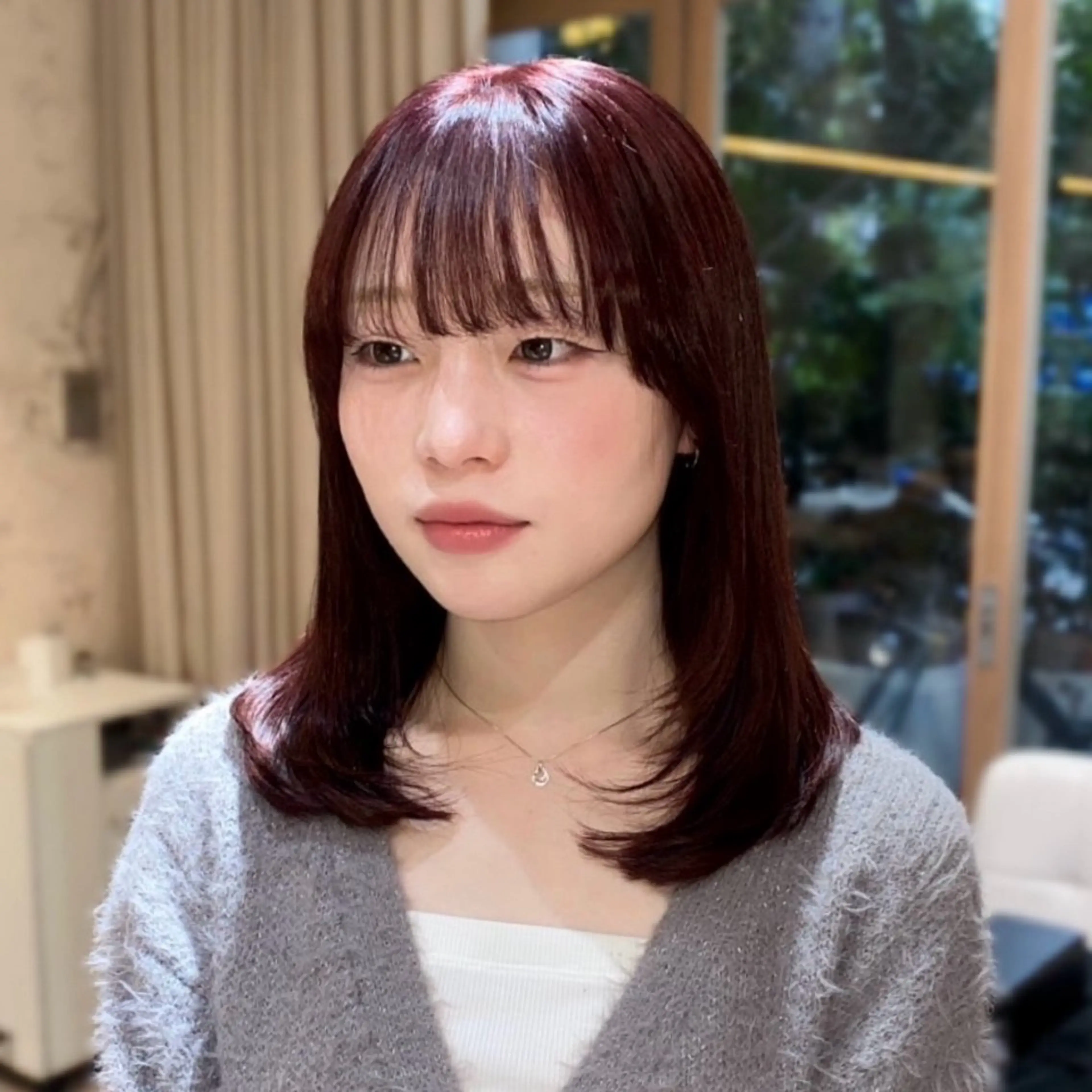 ミディアム カラー レッドカラー ヘアカラー 🩶レイナ🩶 color/nailのヘアスタイル