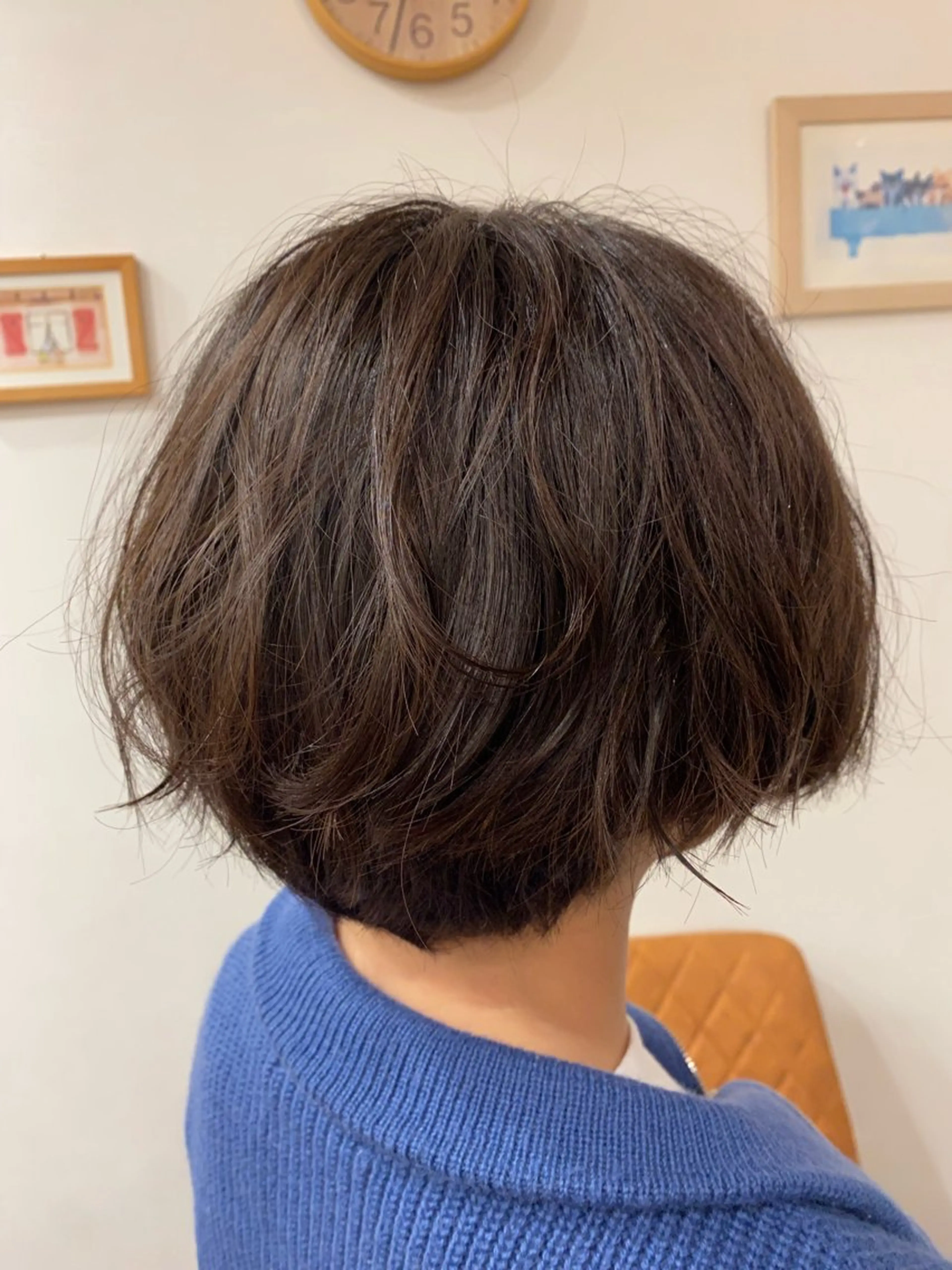 ショート パーマ 【似合わせカット 】🦋岩崎 美保🐾のヘアスタイル