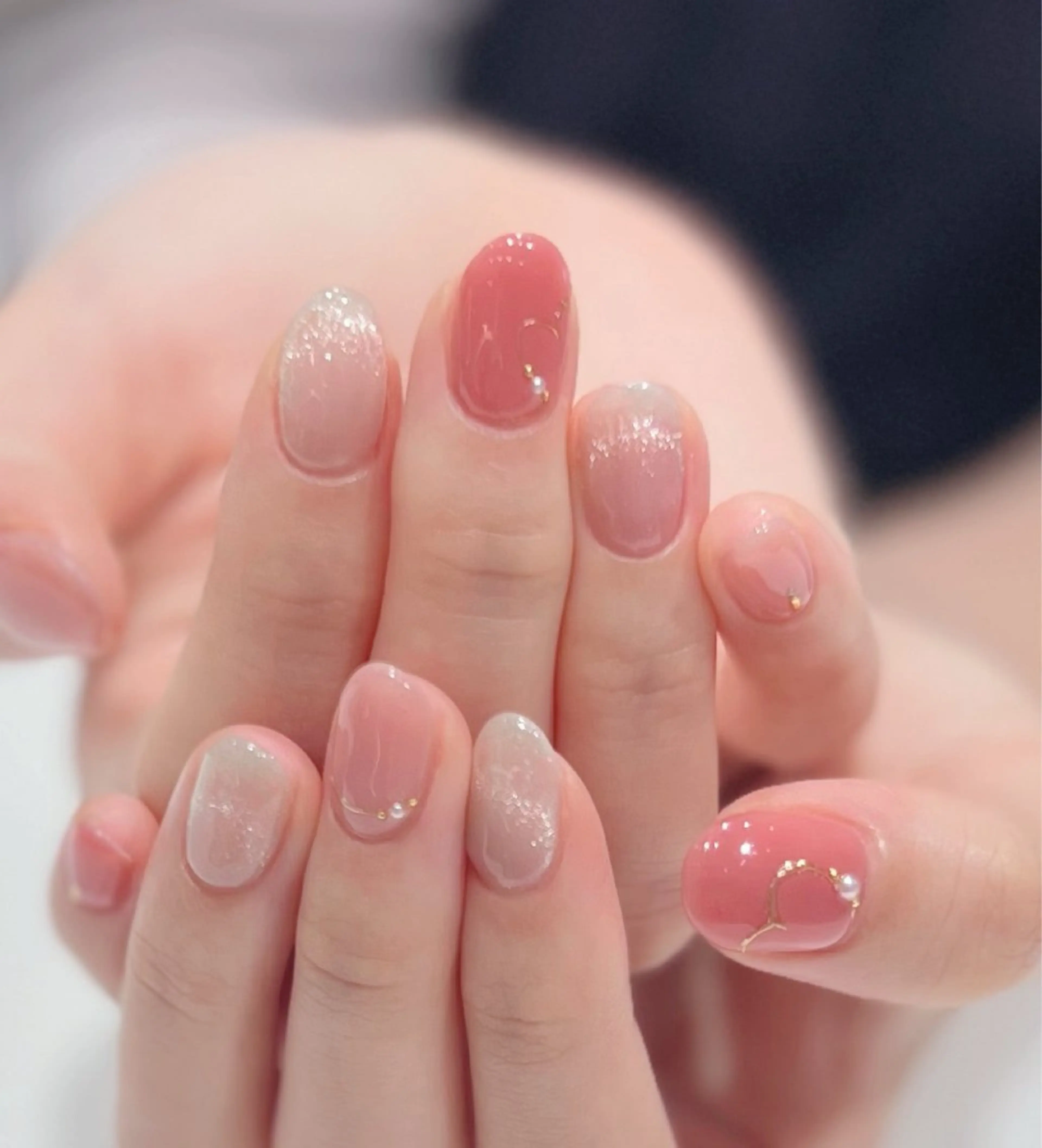 ネイル アートネイル ジェルネイル ハート パラジェル ハンドネイル VINGT NAIL Aika.K🍒のネイルデザイン