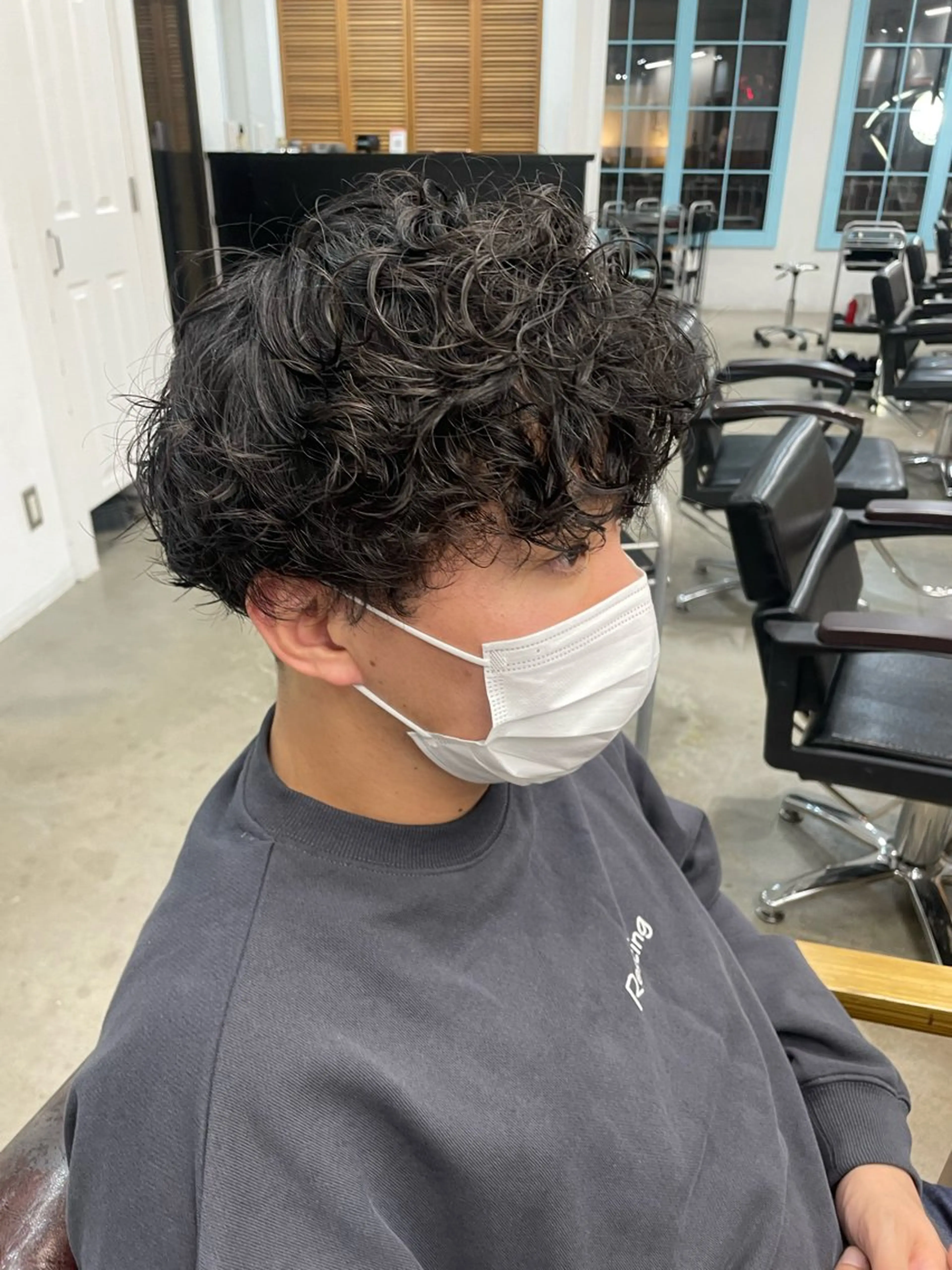 ミディアム パーマ メンズ 韓国ヘア/wカラー レイヤー/RIN🎀のヘアスタイル