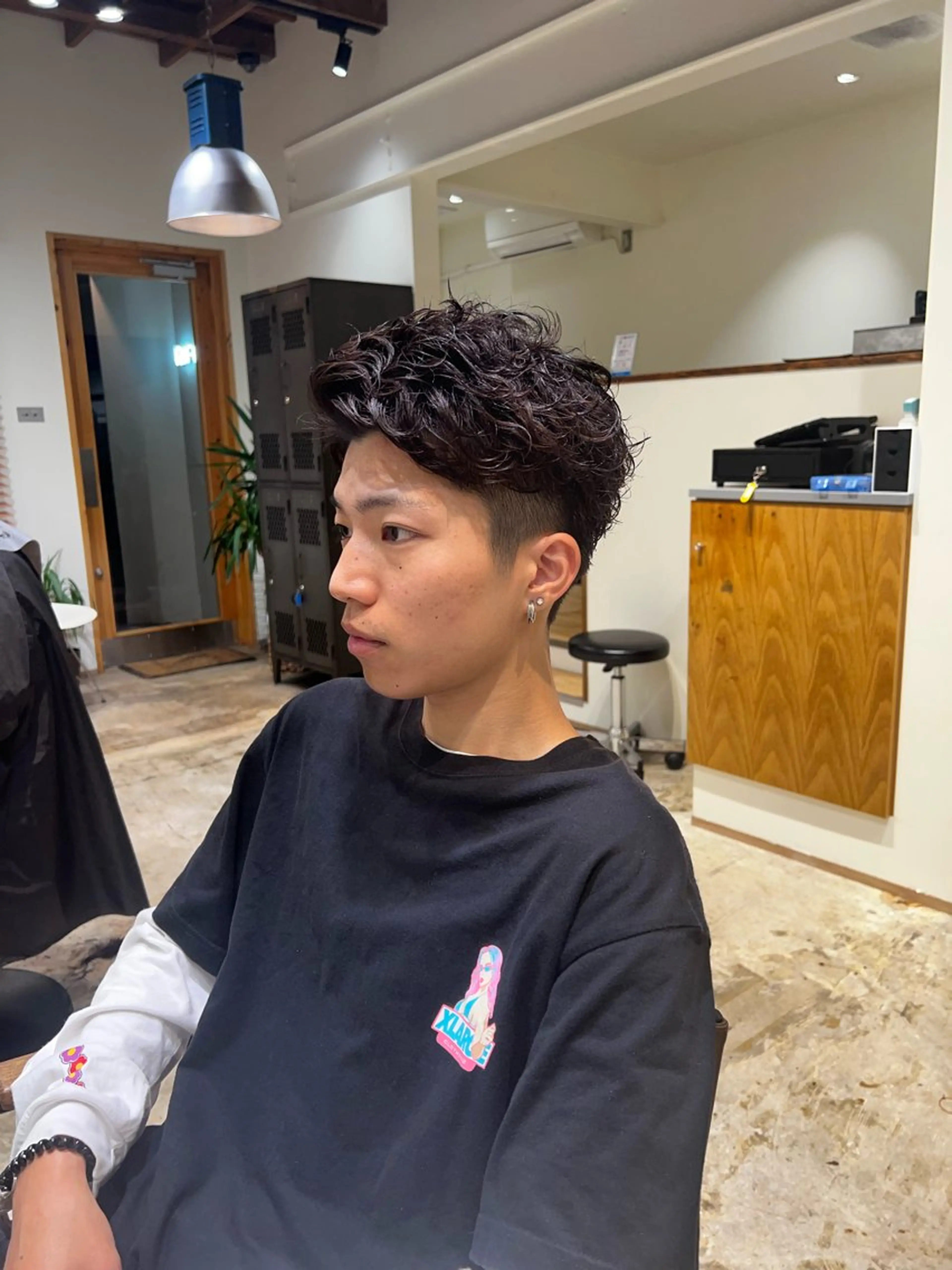 パーマ メンズ nishido ハイライト/パーマのヘアスタイル