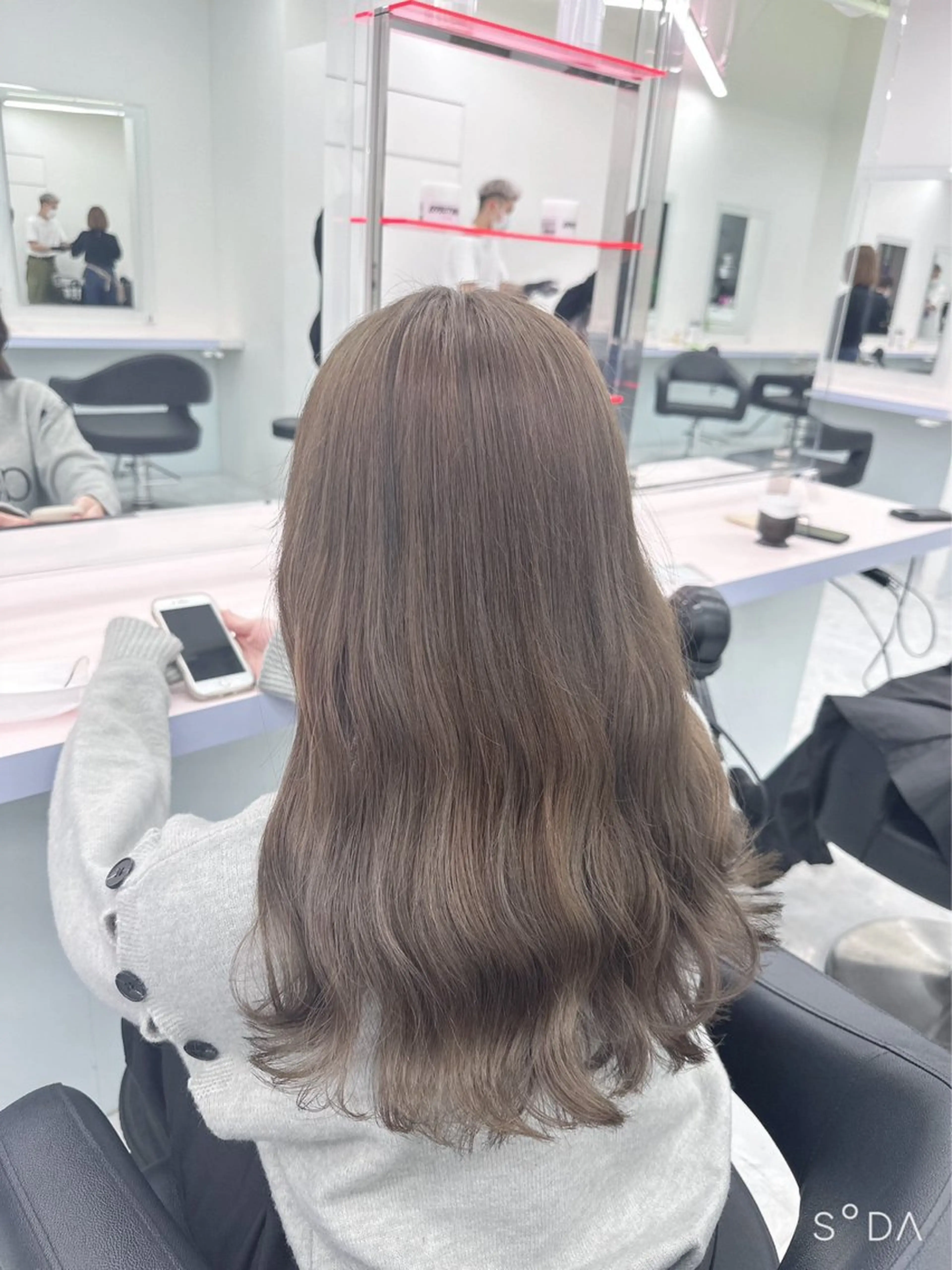 セミロング カラー パーマ ヘアアレンジ メンズ 🤍透明感カラー🤍 似合わせ🤍AINEのヘアスタイル