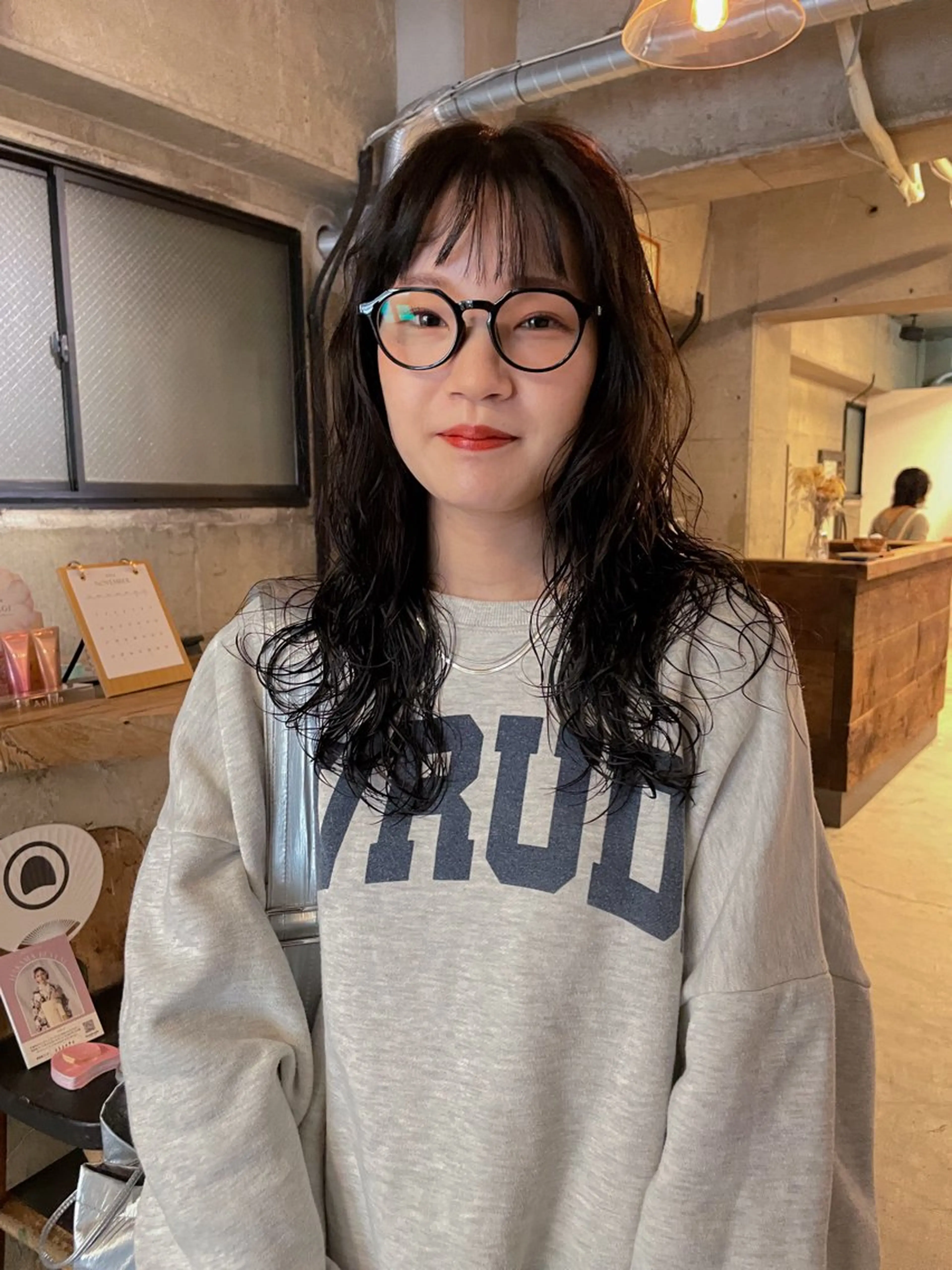 セミロング パーマ パーマ/レイヤー 岩山丈一郎のヘアスタイル