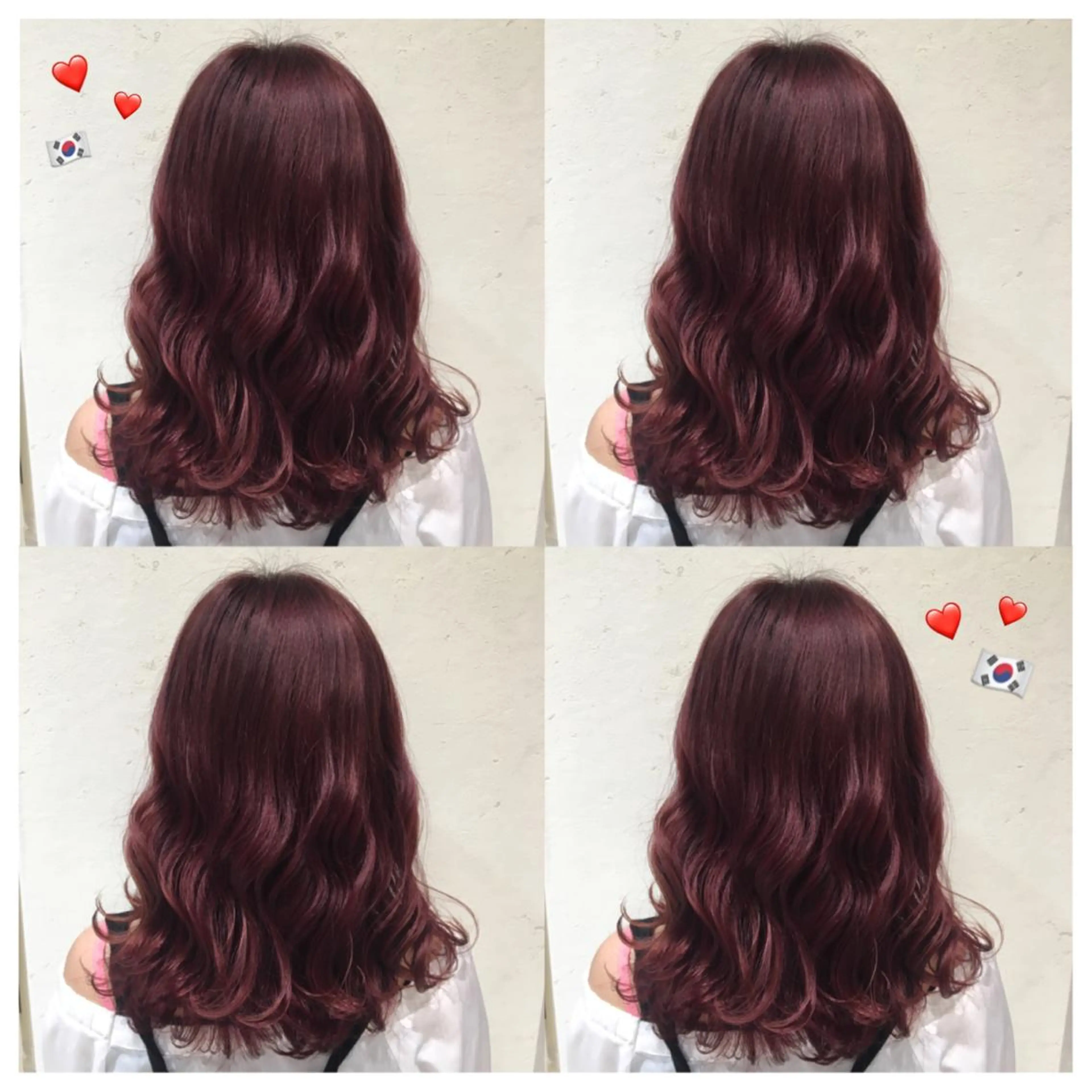 ミディアム カラー ブリーチ レッドカラー オルチャンヘア 韓国ヘア得意❤︎森澤 悠佳のヘアスタイル