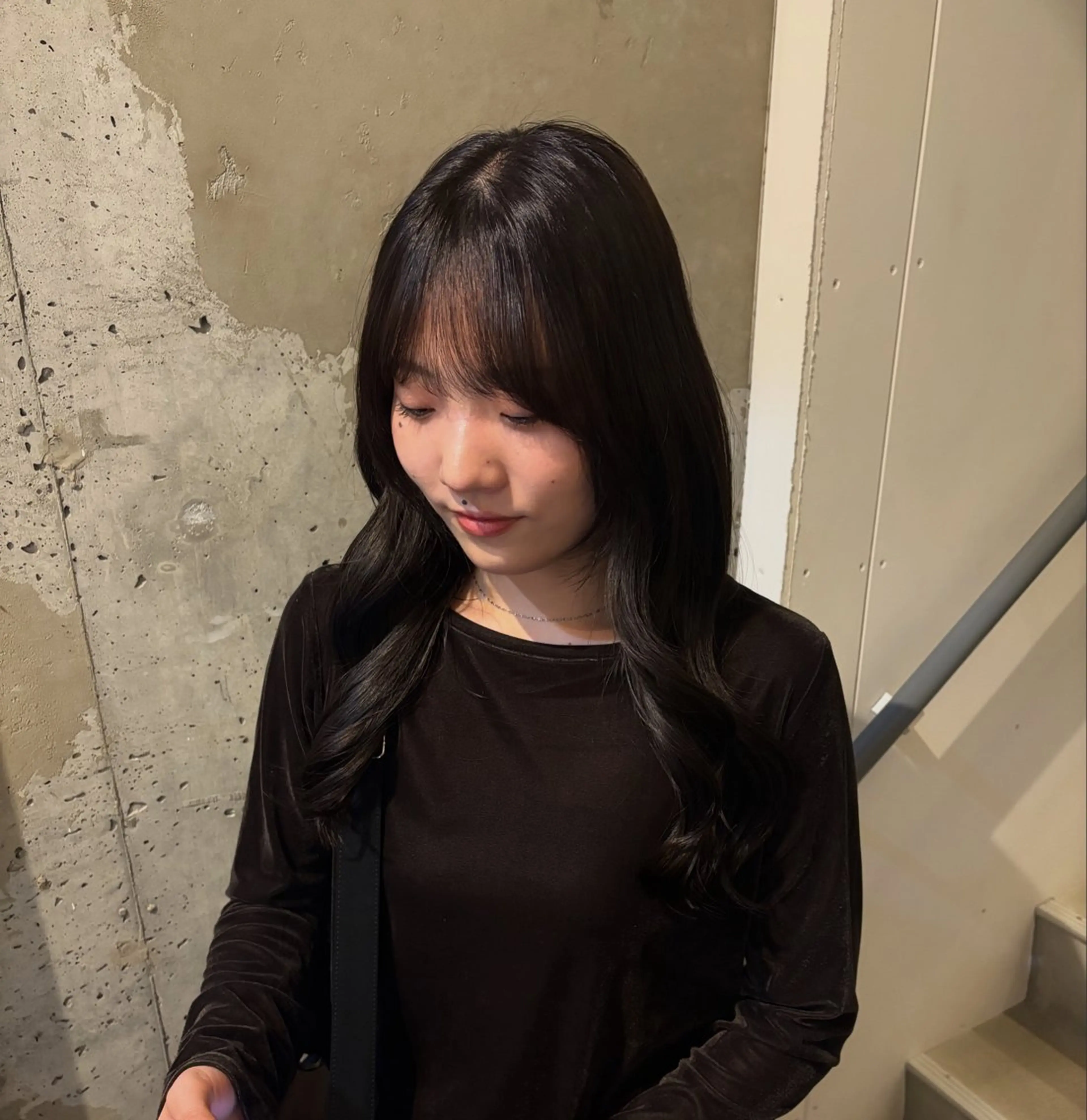 セミロング ヘアカラー 中田 桃夏のヘアスタイル