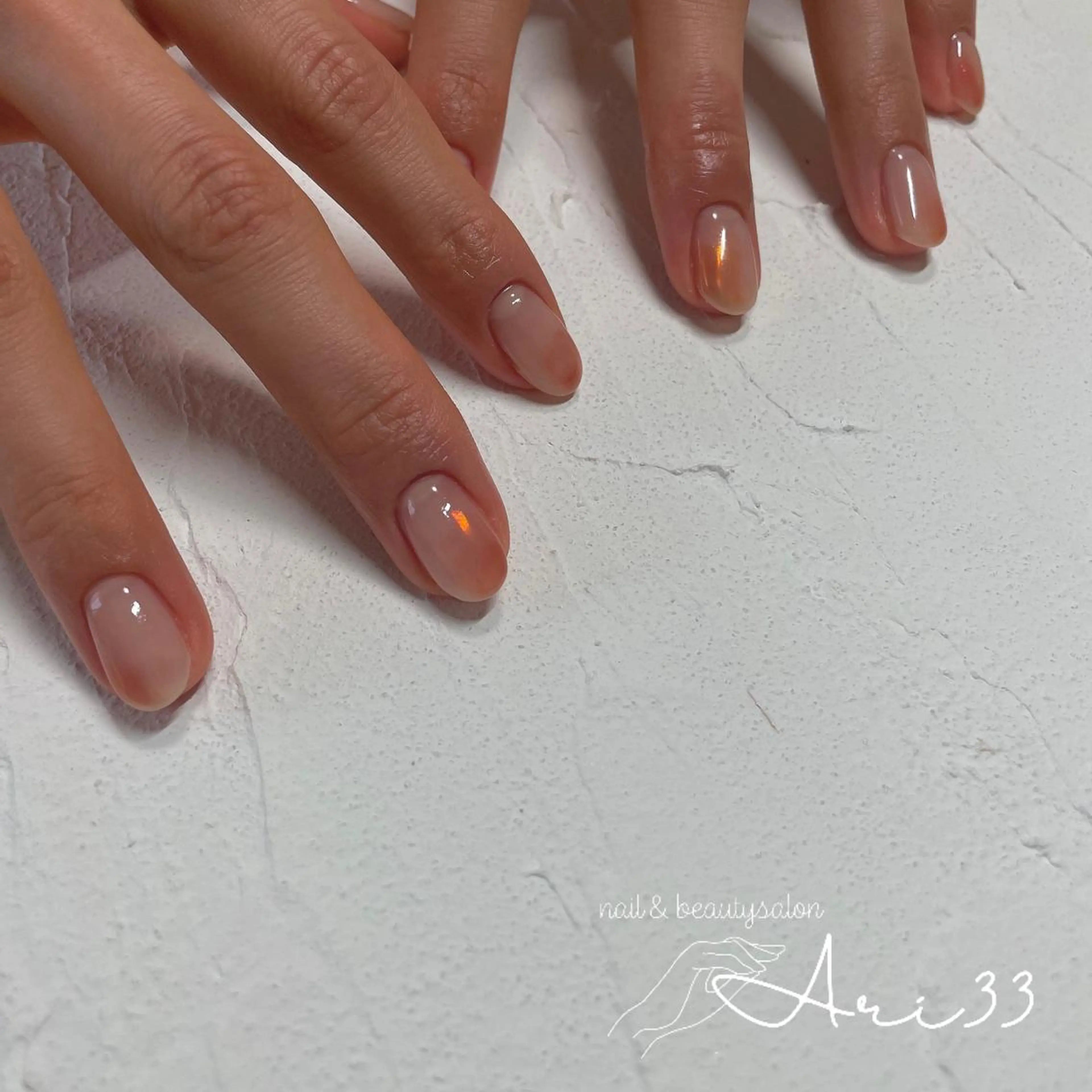 ネイル ニュアンスネイル ハンドネイル プライベートサロン Ari33nailのネイルデザイン