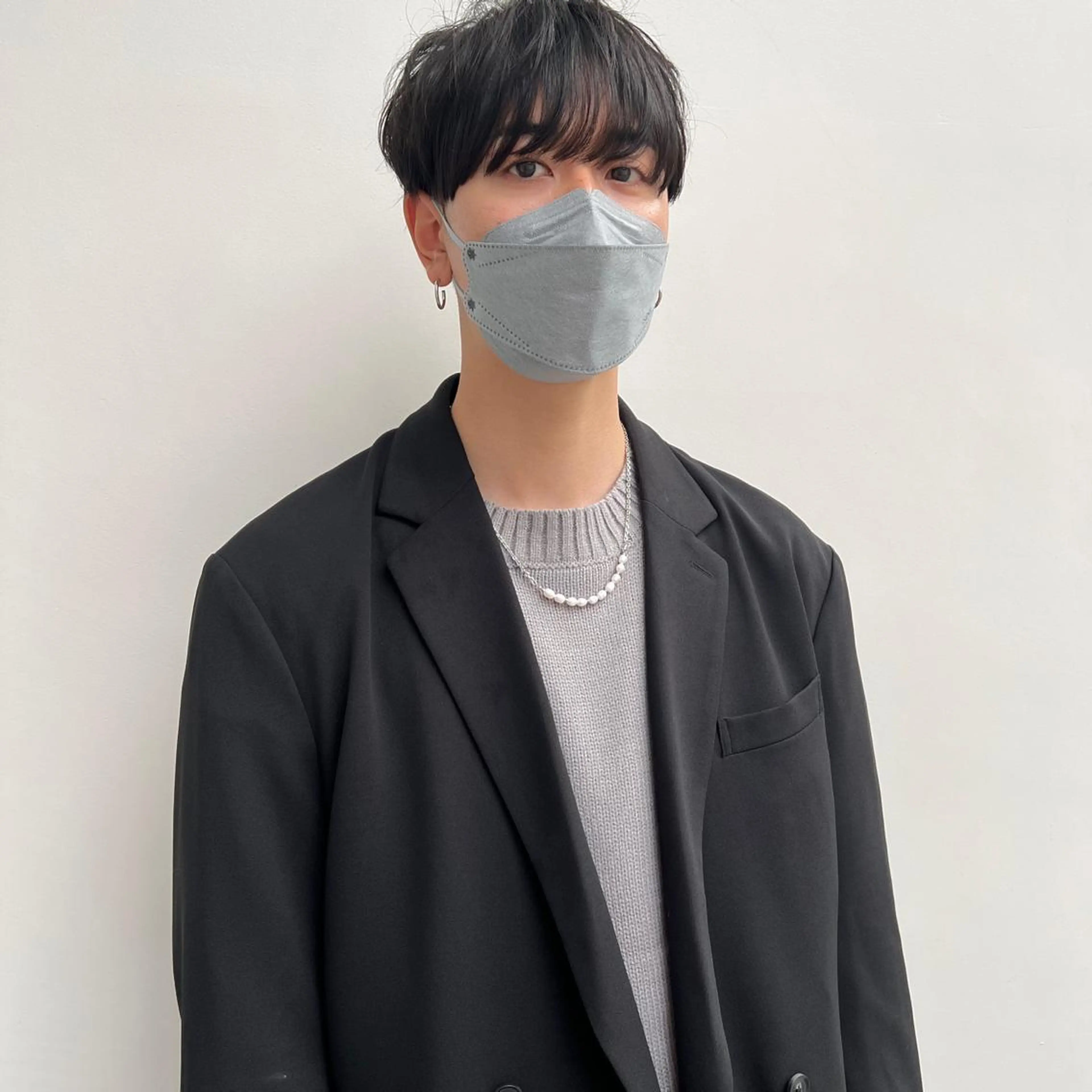 メンズ メンズハイトーン カルマパーマ メンズ韓国風 マッシュウルフ マッシュ マンツーマン×半個室 まちだきょうすけのヘアスタイル