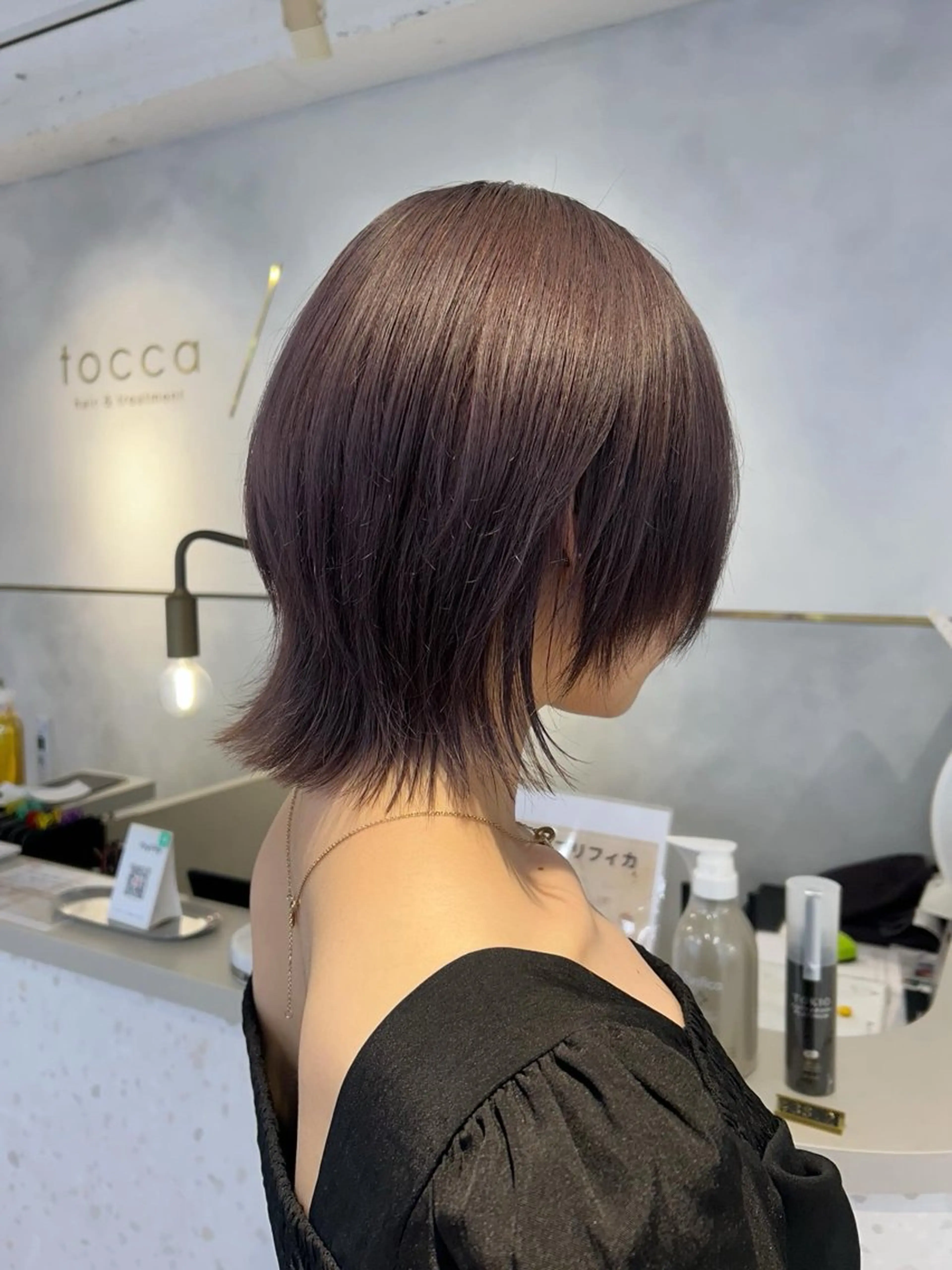 ミディアム カラー ブリーチ 透明感カラー グレージュ ラベンダーカラー ラベンダーグレージュ カット ヘアカラー ayaka 大宮のヘアスタイル