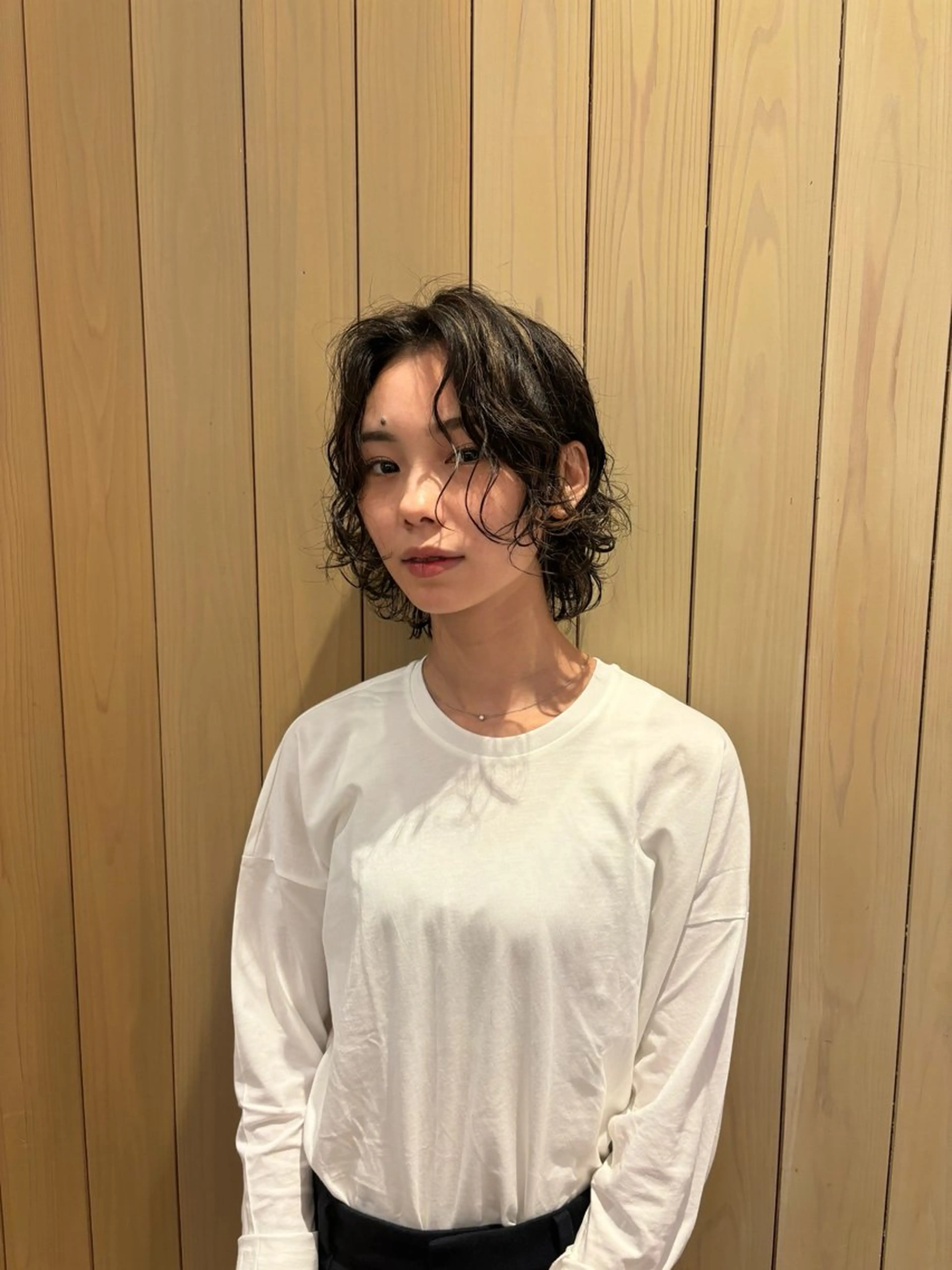 ショート カラー パーマ 中野 ちよのヘアスタイル