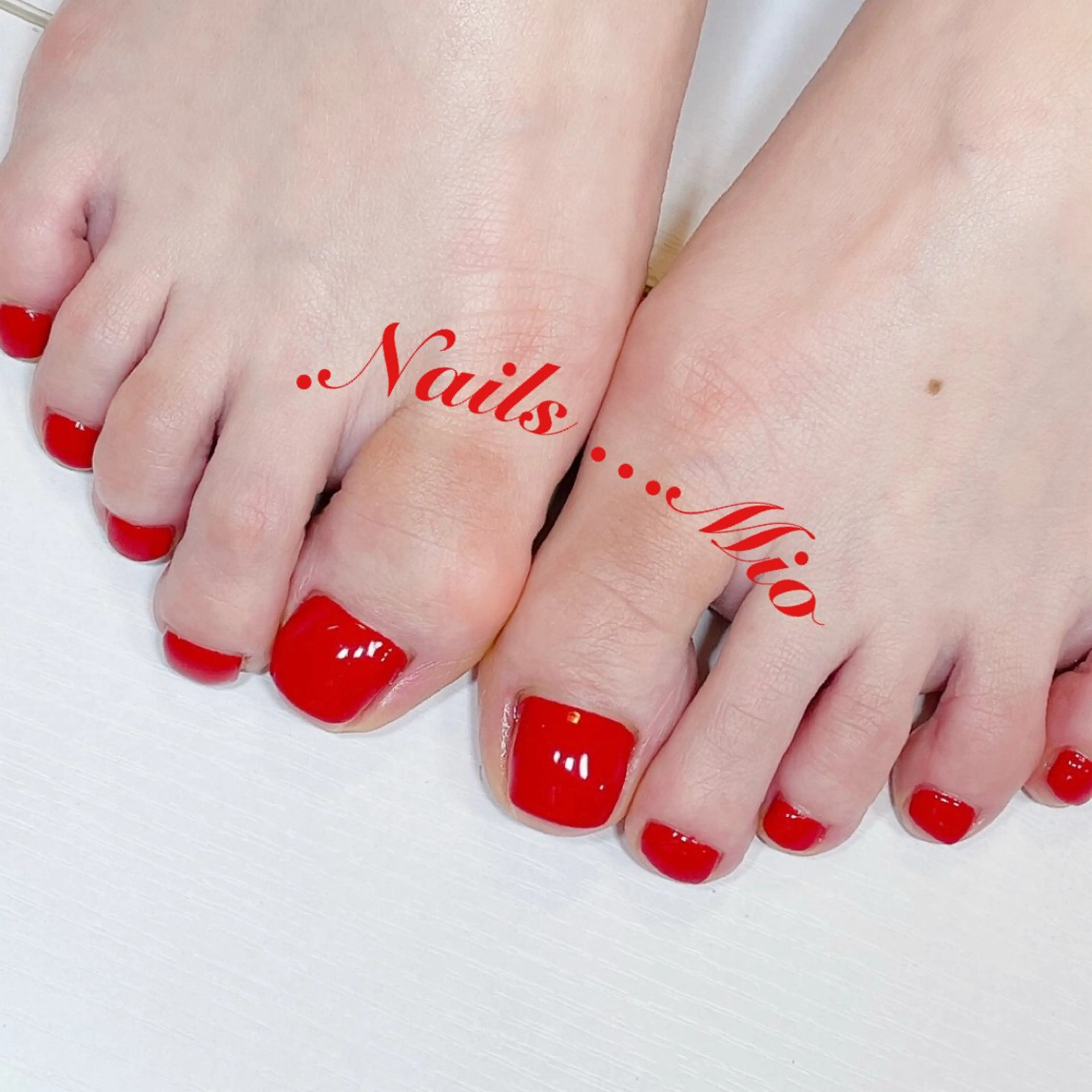 ネイル フットネイル ジェルネイル ワンカラーネイル .Nails Mio 赤羽西ネイルサロンのネイルデザイン