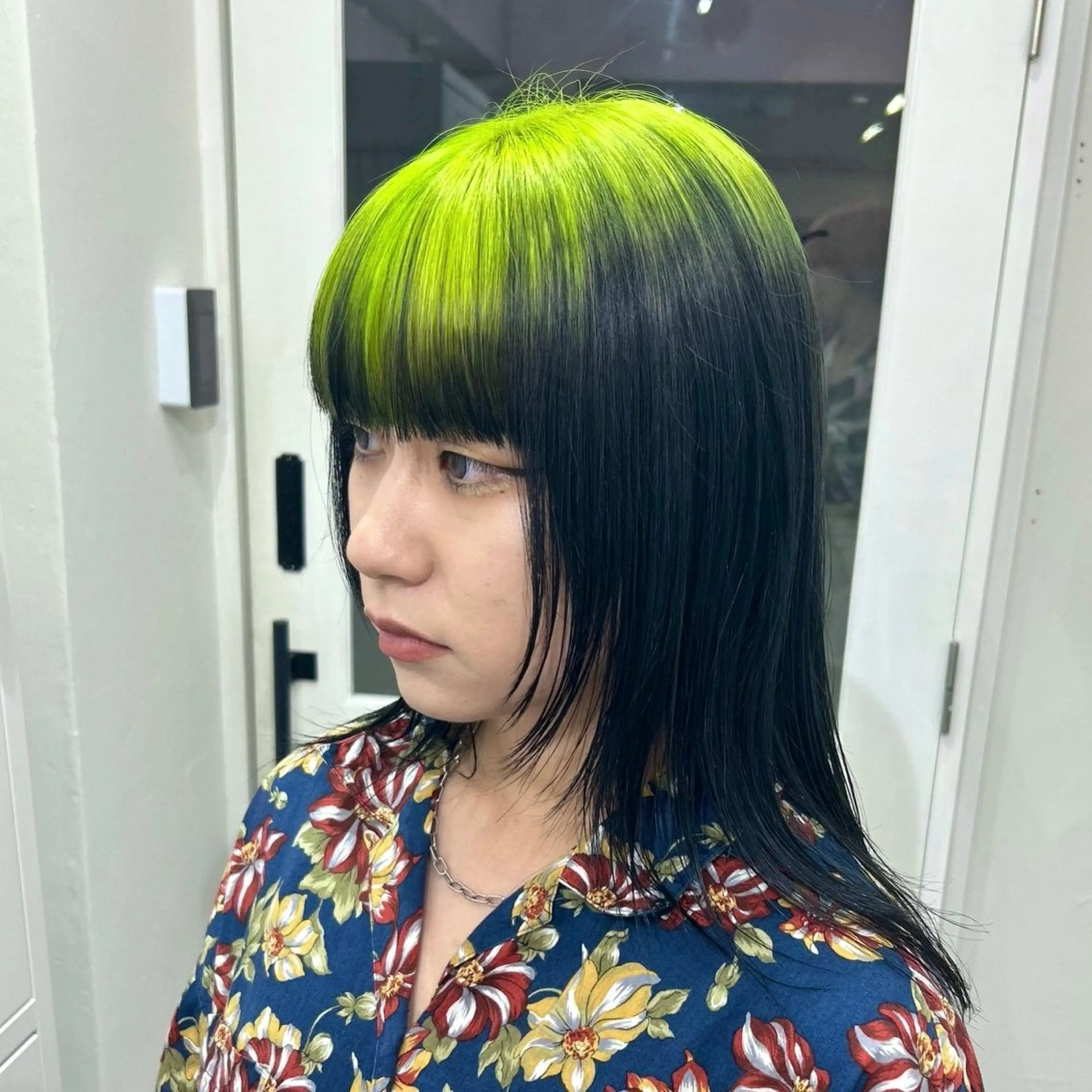 セミロング カラー ハイトーン/ウルフ /エクステ/ましろのヘアスタイル