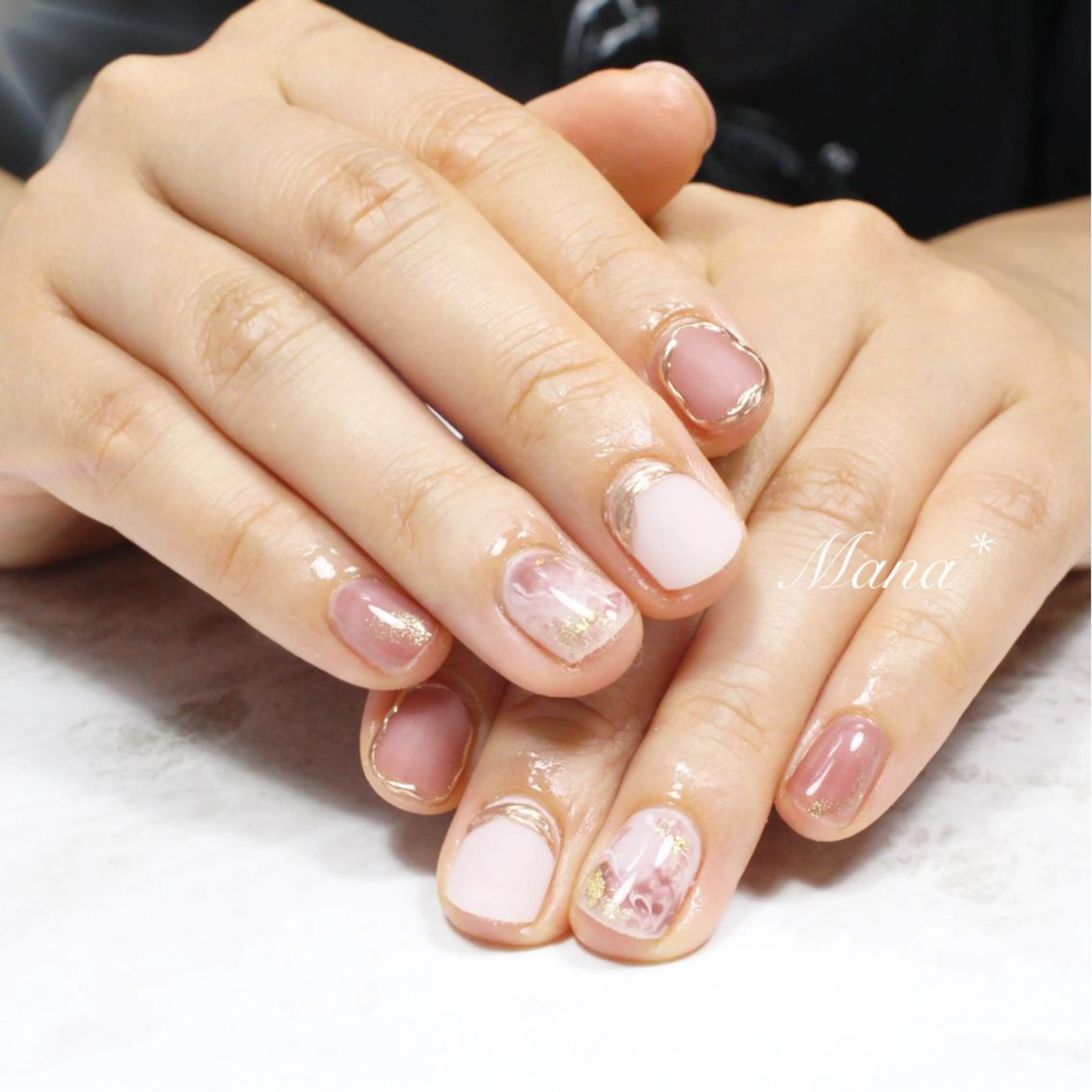 ネイル ミラーネイル ニュアンスネイル 塚田 由香里のネイルデザイン