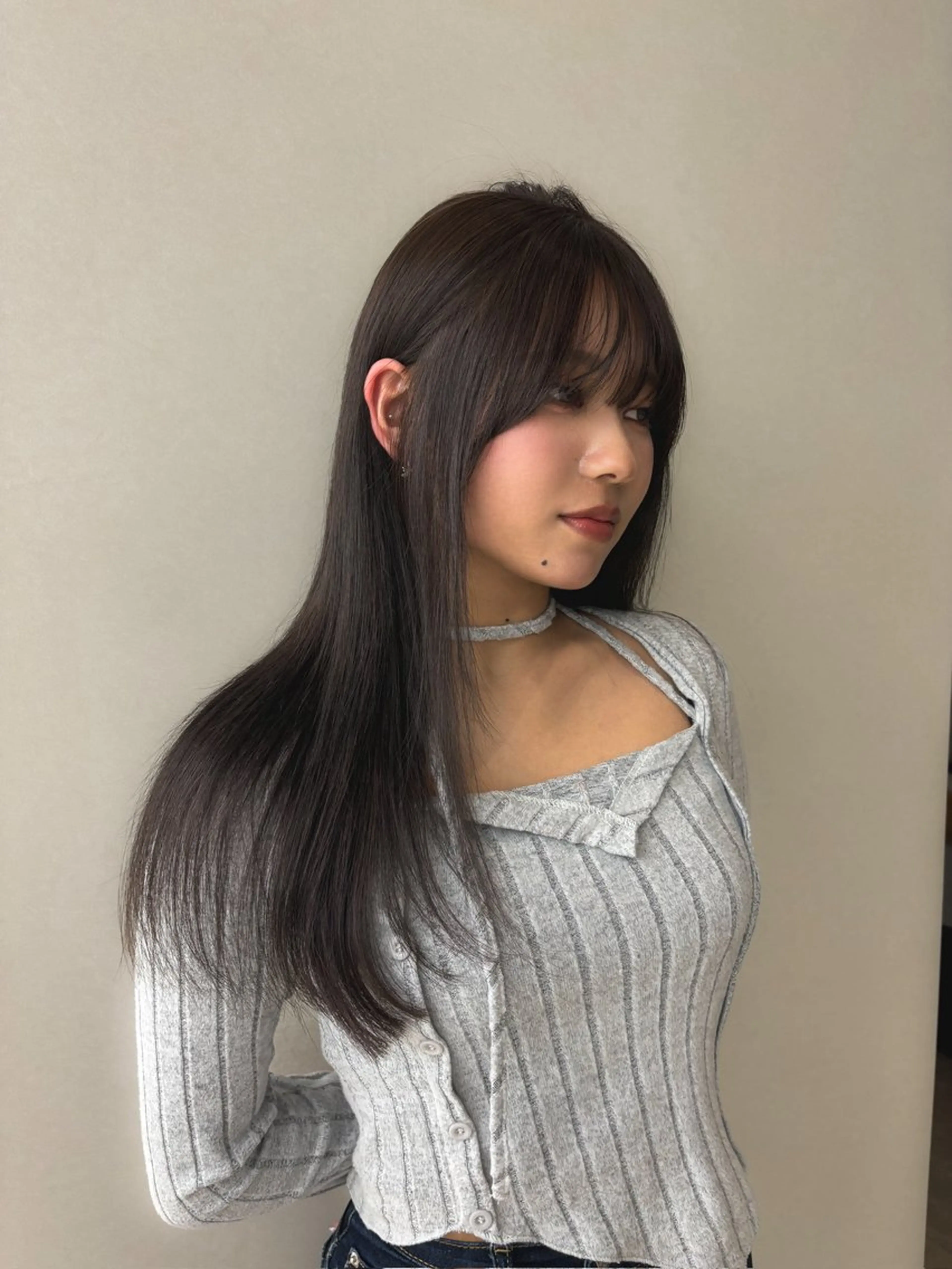 ロング カラー 🫧ボブカットモデル 韓国透明感カラー🫧のヘアスタイル