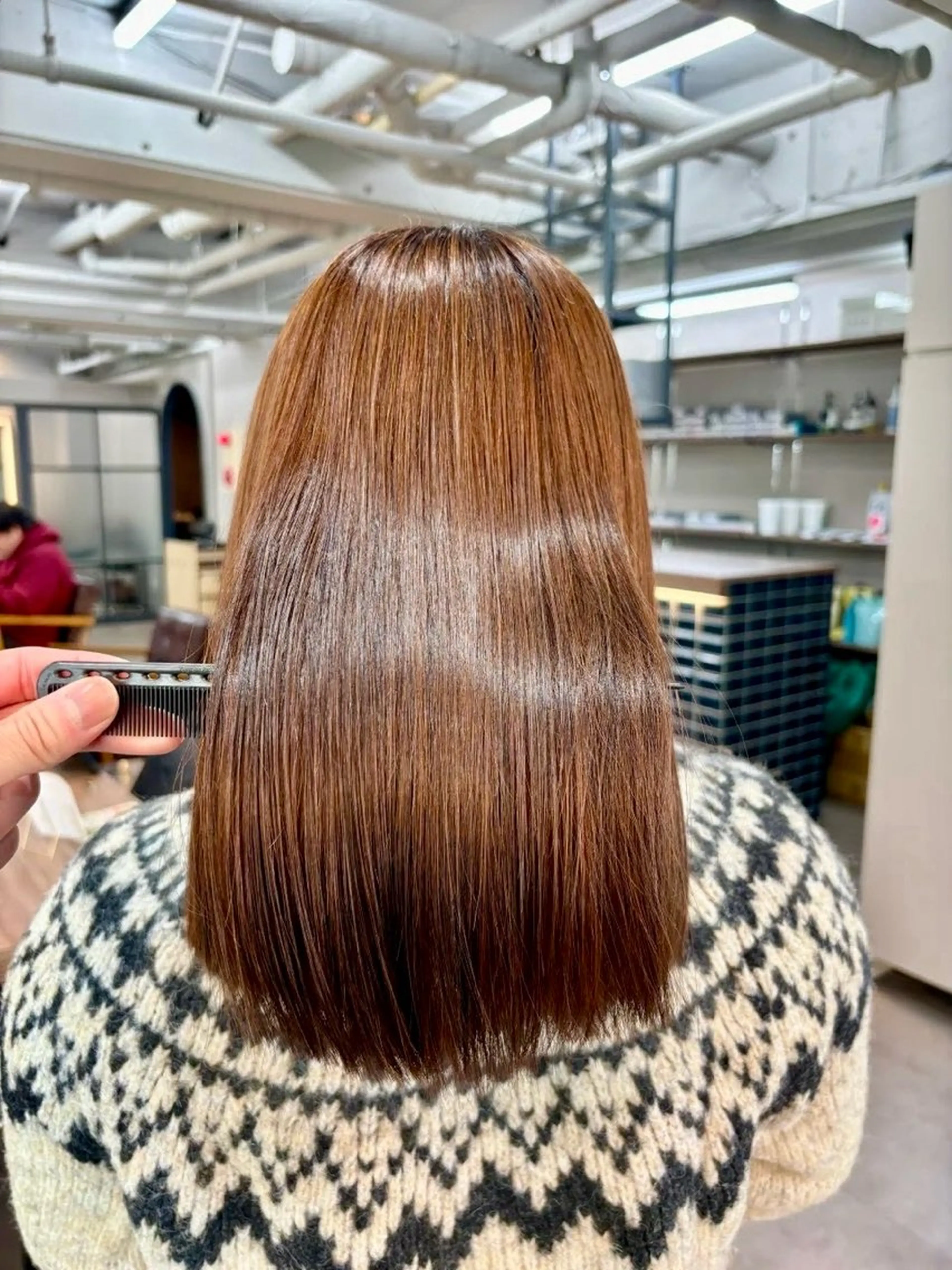 セミロング 髪質改善 ヘアカラー 💎艶髪／美髪特化 世麗💎のヘアスタイル