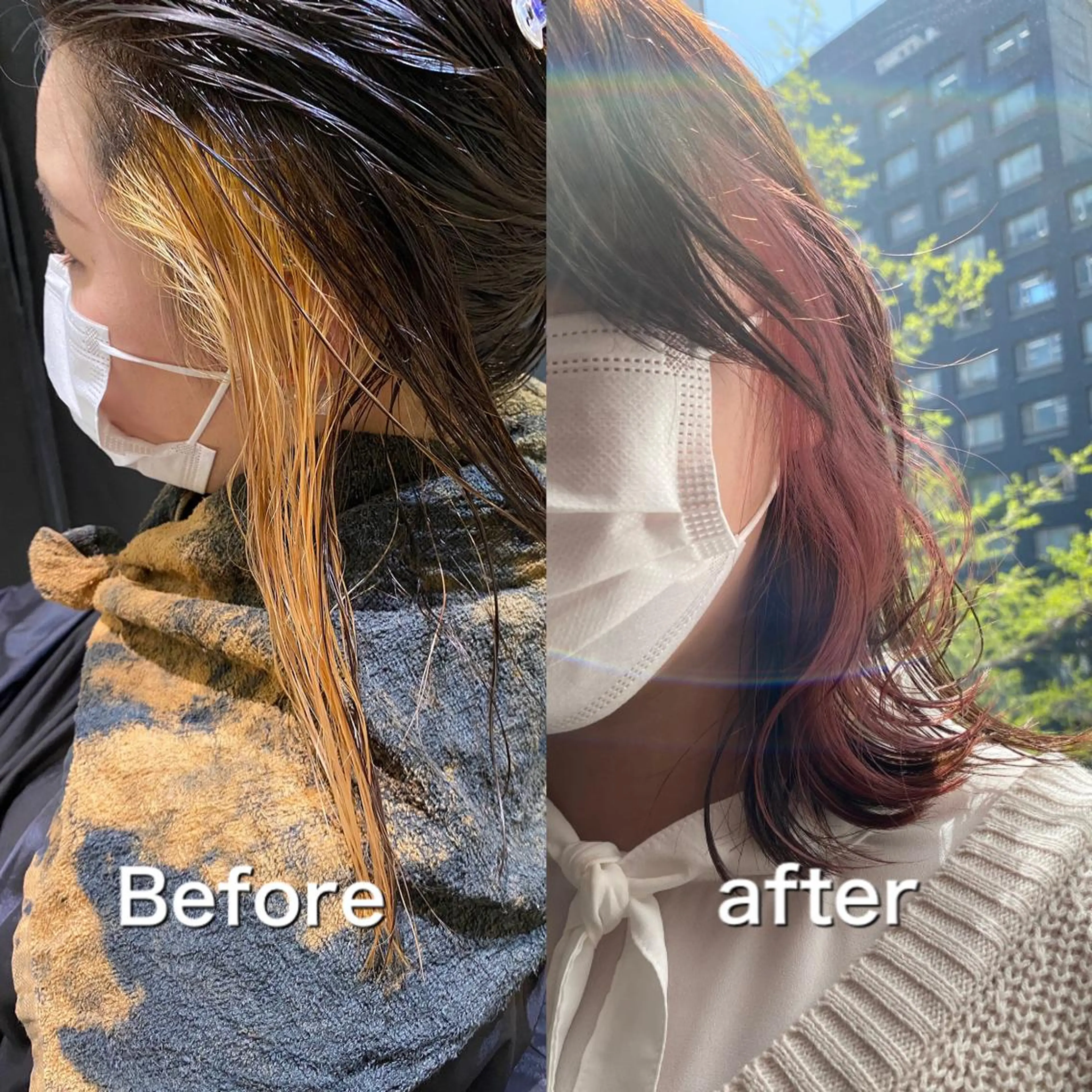 ミディアム カラー カット ヘアカラー salowin梅田茶屋町suite所属・ハイトーンヘア/ 島崎　タクミのヘアスタイル