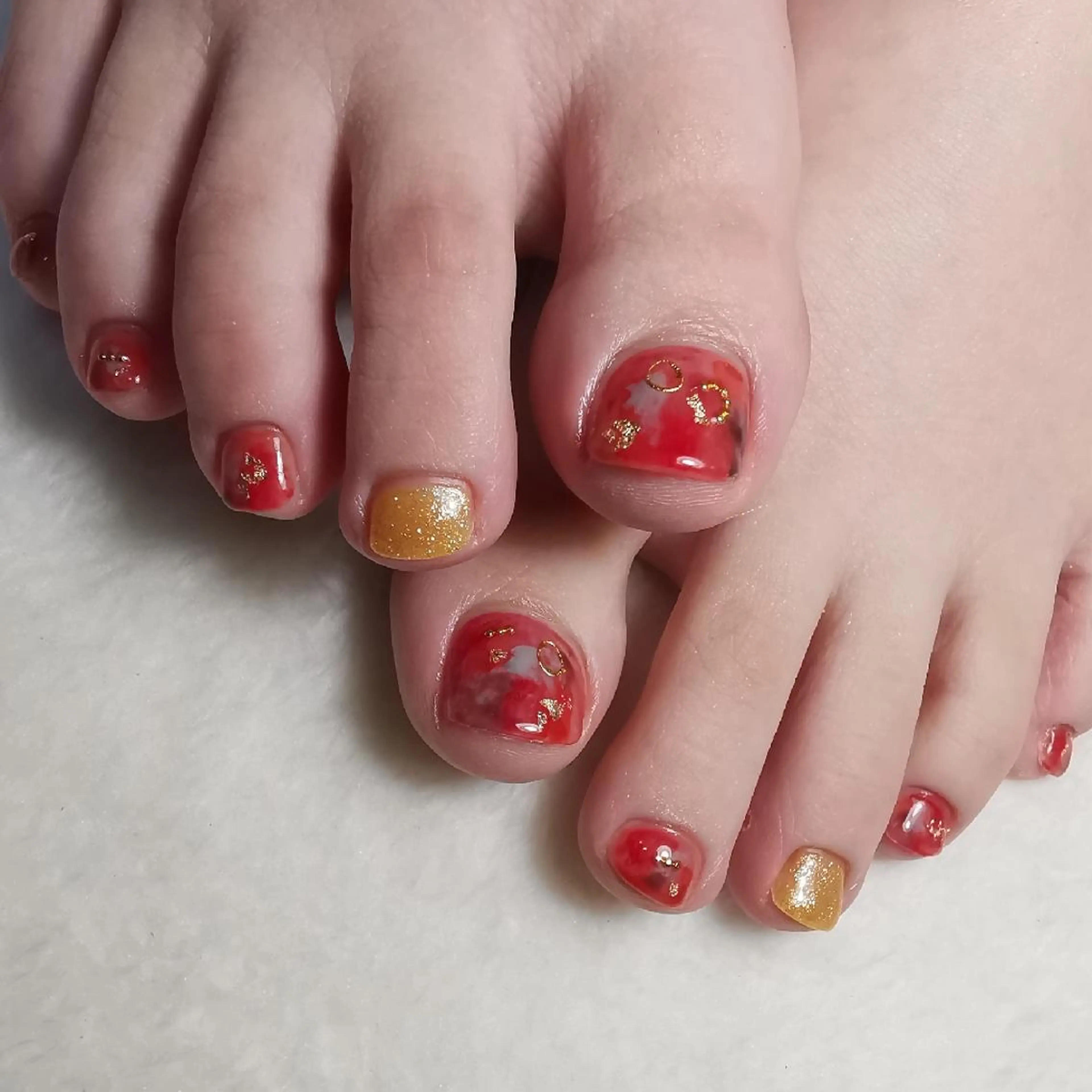 ネイル 持ち込み ニュアンスネイル フットネイル reve あやののネイルデザイン