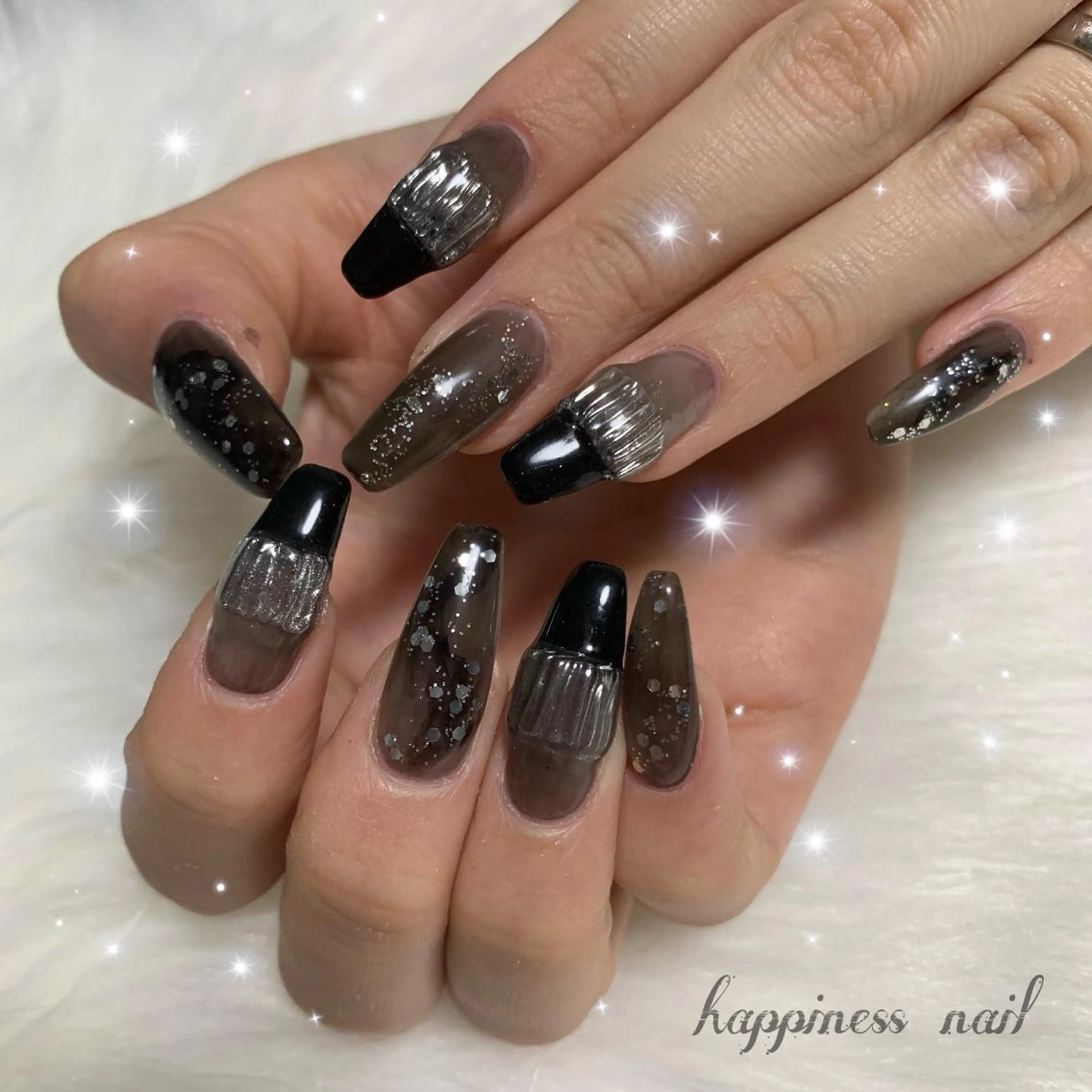 ネイル ロングネイル スカルプネイル happiness nailのネイルデザイン