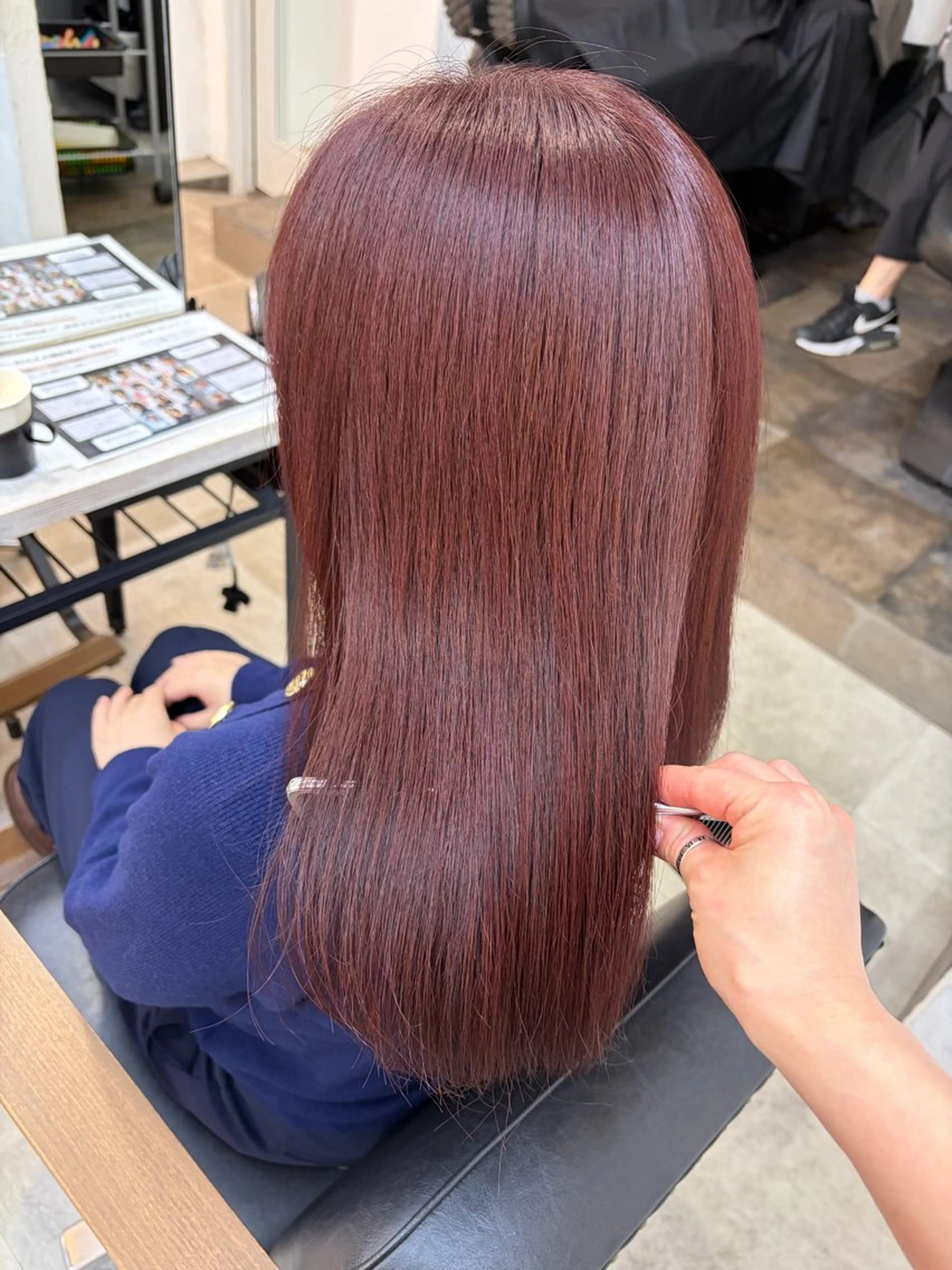 セミロング カラー 🥀韓国ヘア🥀 宮津真菜のヘアスタイル