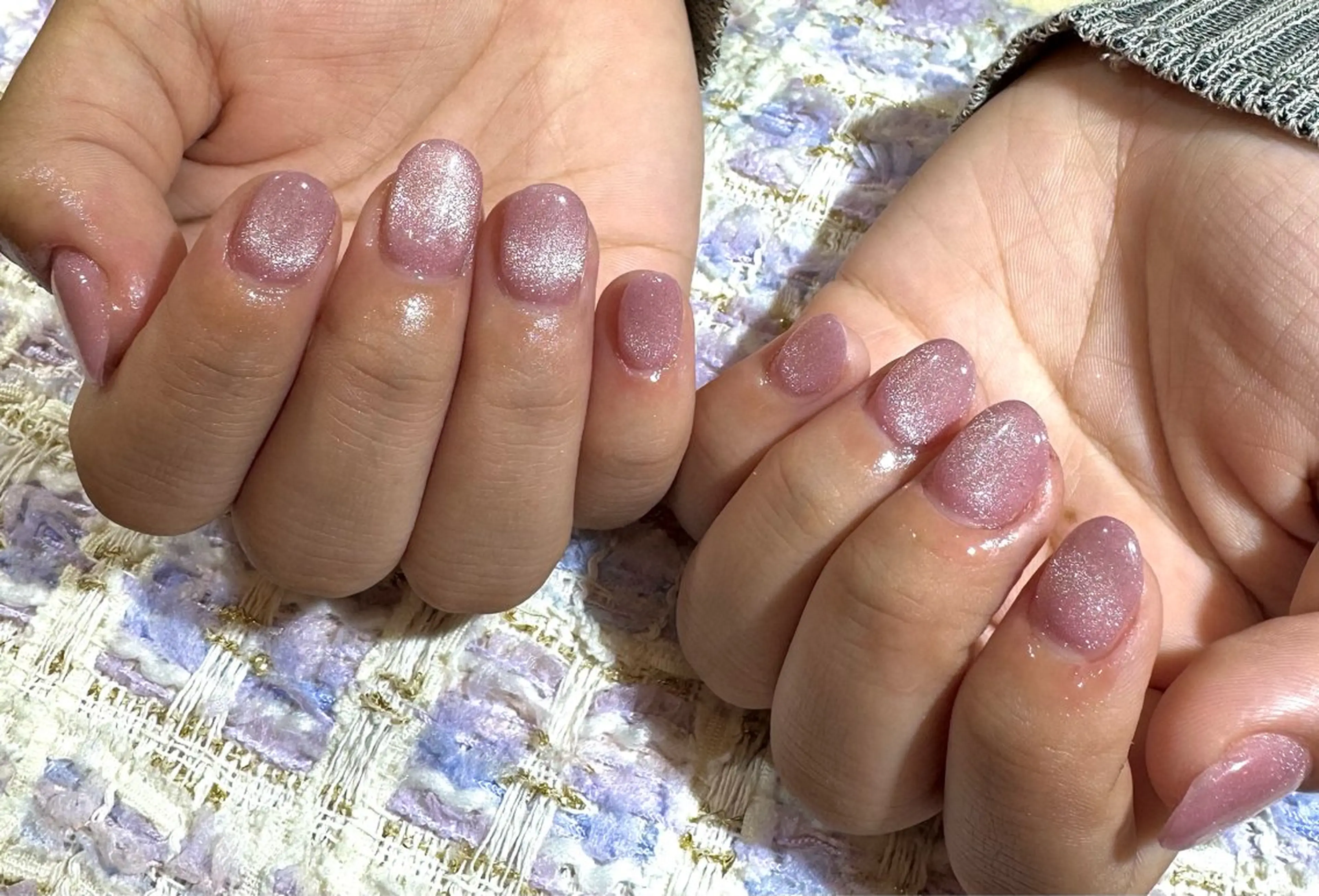 ネイル 長さ出し ジェルネイル マグネットネイル メンズネイル ピンク ハンドネイル MIMnail メンズネイリストのネイルデザイン