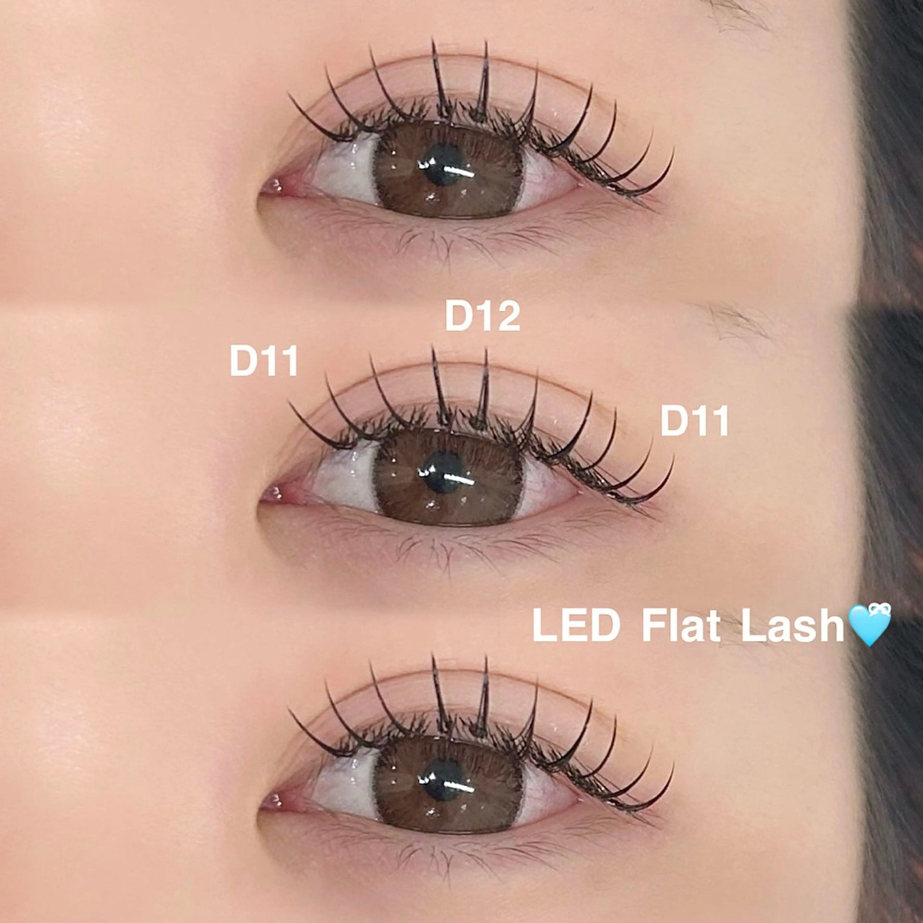 【ミニモ限定】🐰オフ+LEDフラットラッシュ 120本+コーティング束感仕上げ🐰の写真