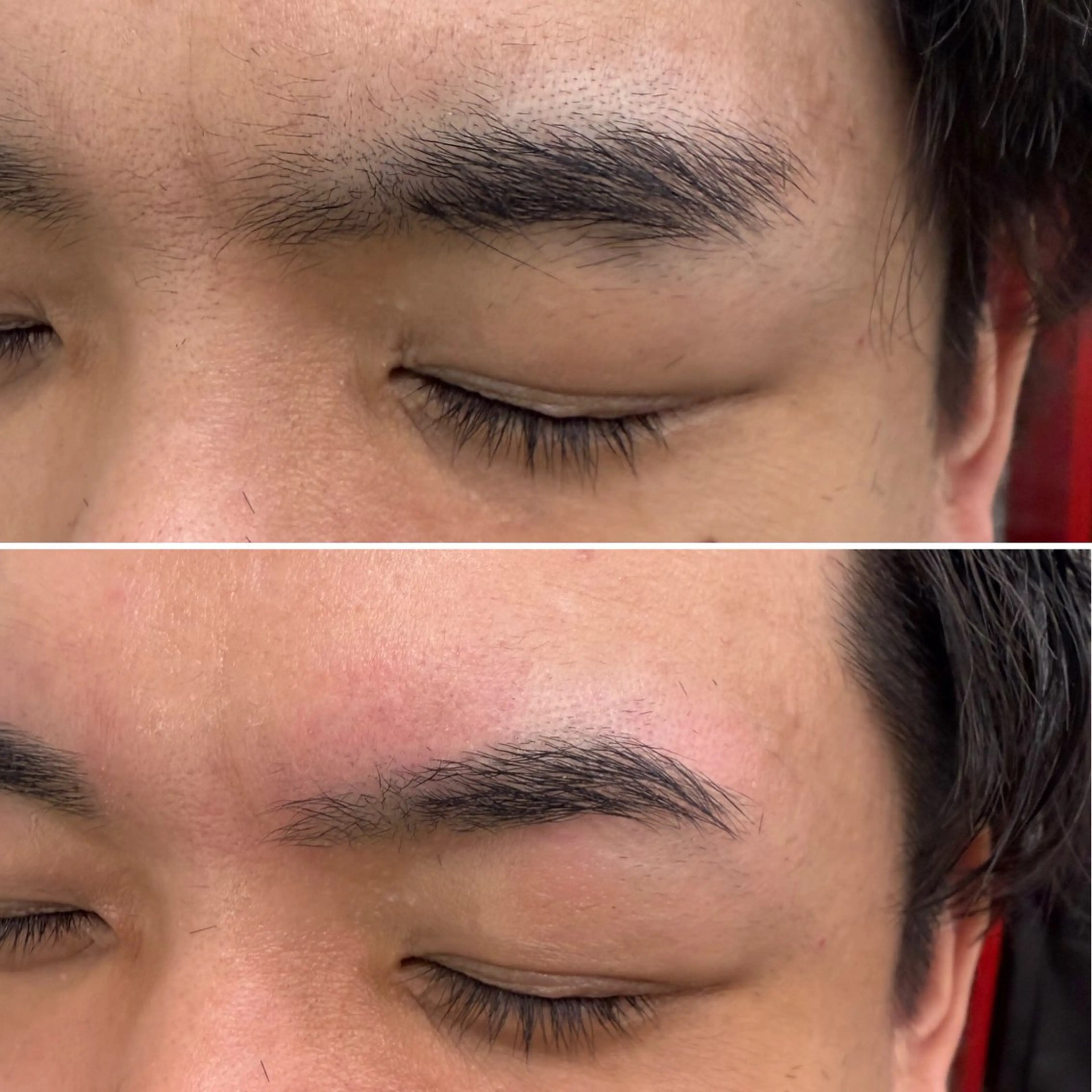 アイブロウ ワックス脱毛 眉カット 🌈推し色派手髪 ハイトーンShinのヘアスタイル