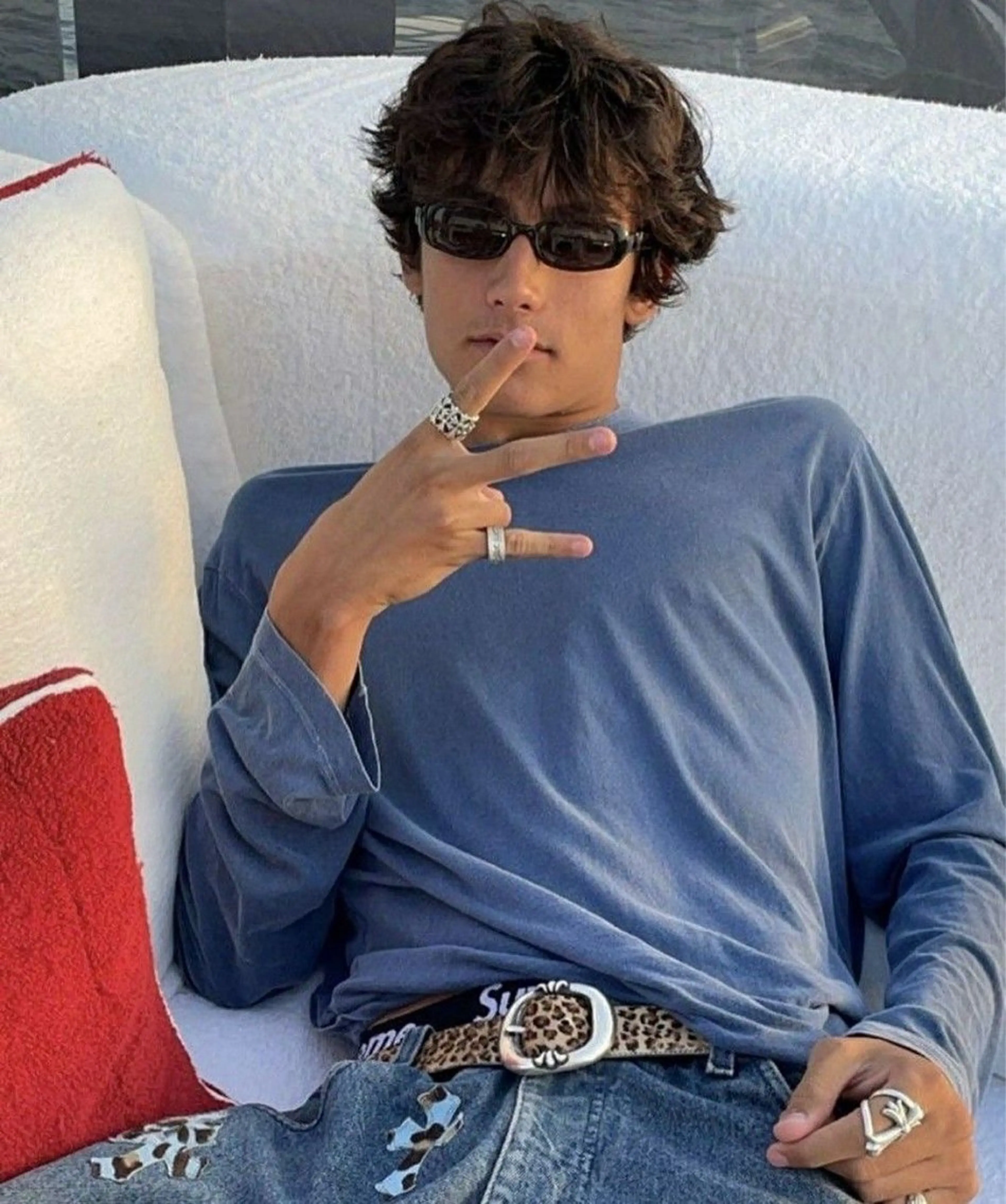 ミディアム パーマ メンズ 高橋 愛依のヘアスタイル