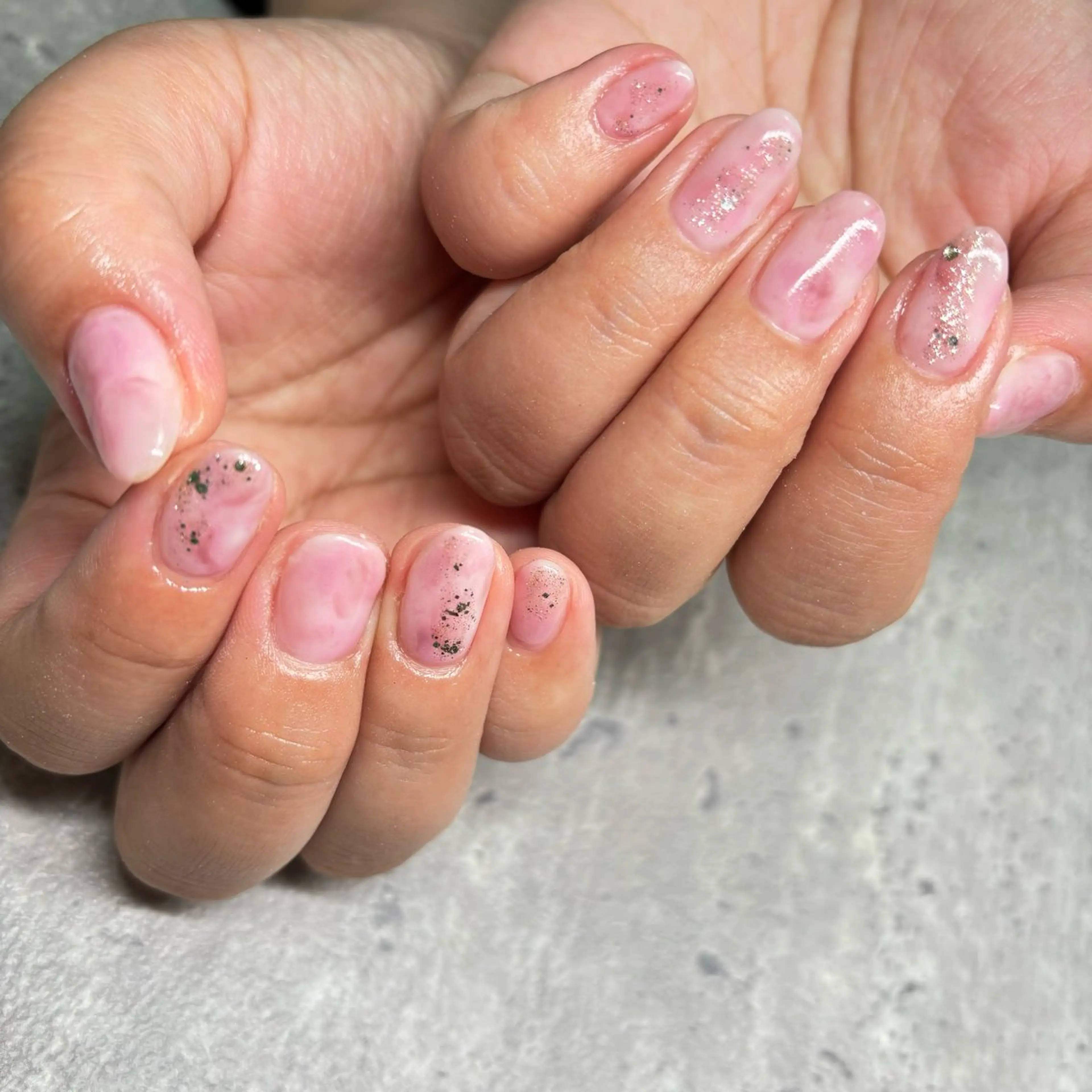 ネイル アートネイル キラキラネイル ロングネイル ニュアンスネイル ワンカラーネイル ハンドネイル Jasmine💟 ラテン系お姉さんのネイルデザイン