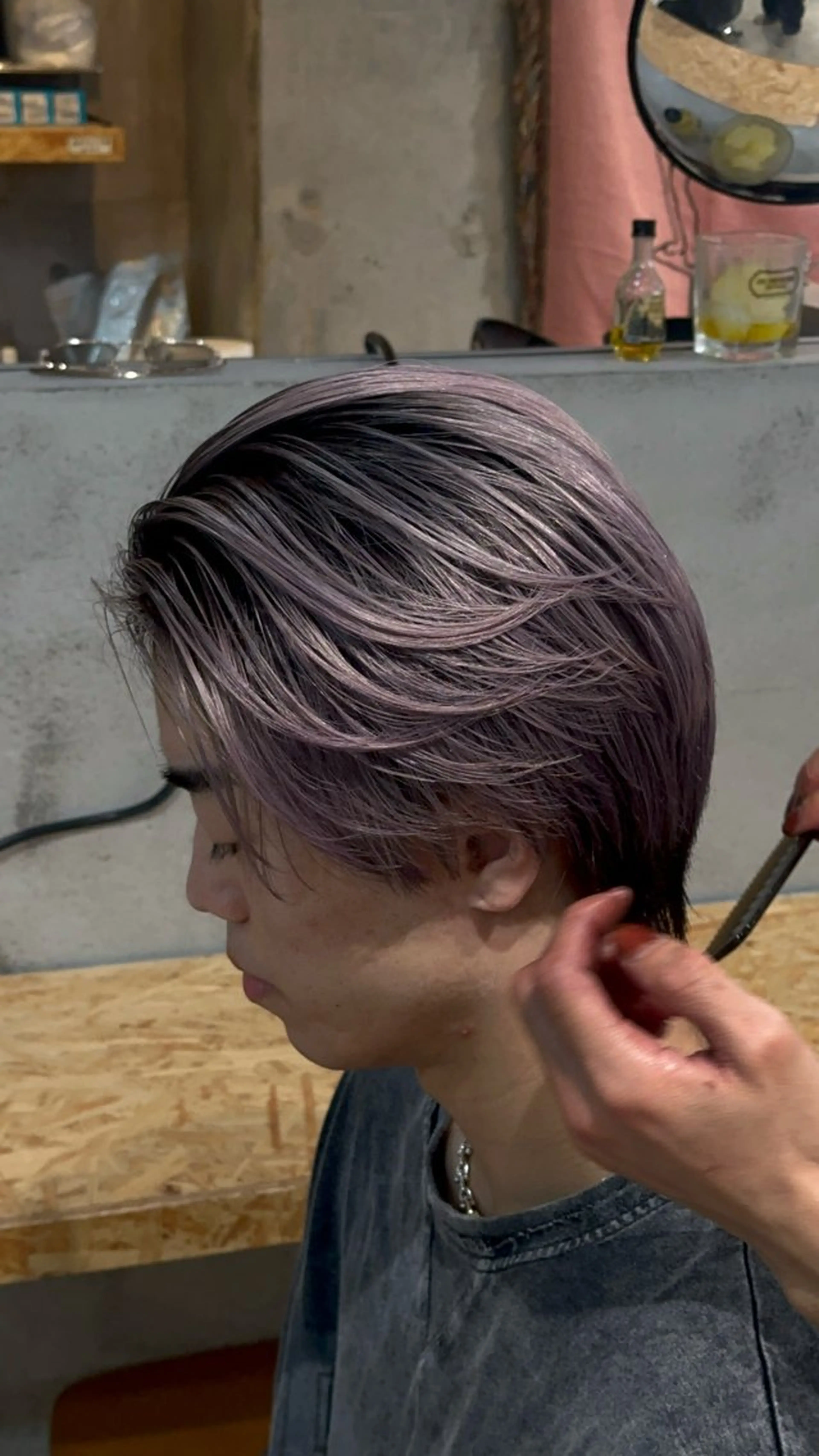 ショート カラー メンズ メンズバレイヤージュ バレイヤージュ レイヤーカット ヘアカラー 原宿美容師/複雑 履歴修正/きょたのヘアスタイル