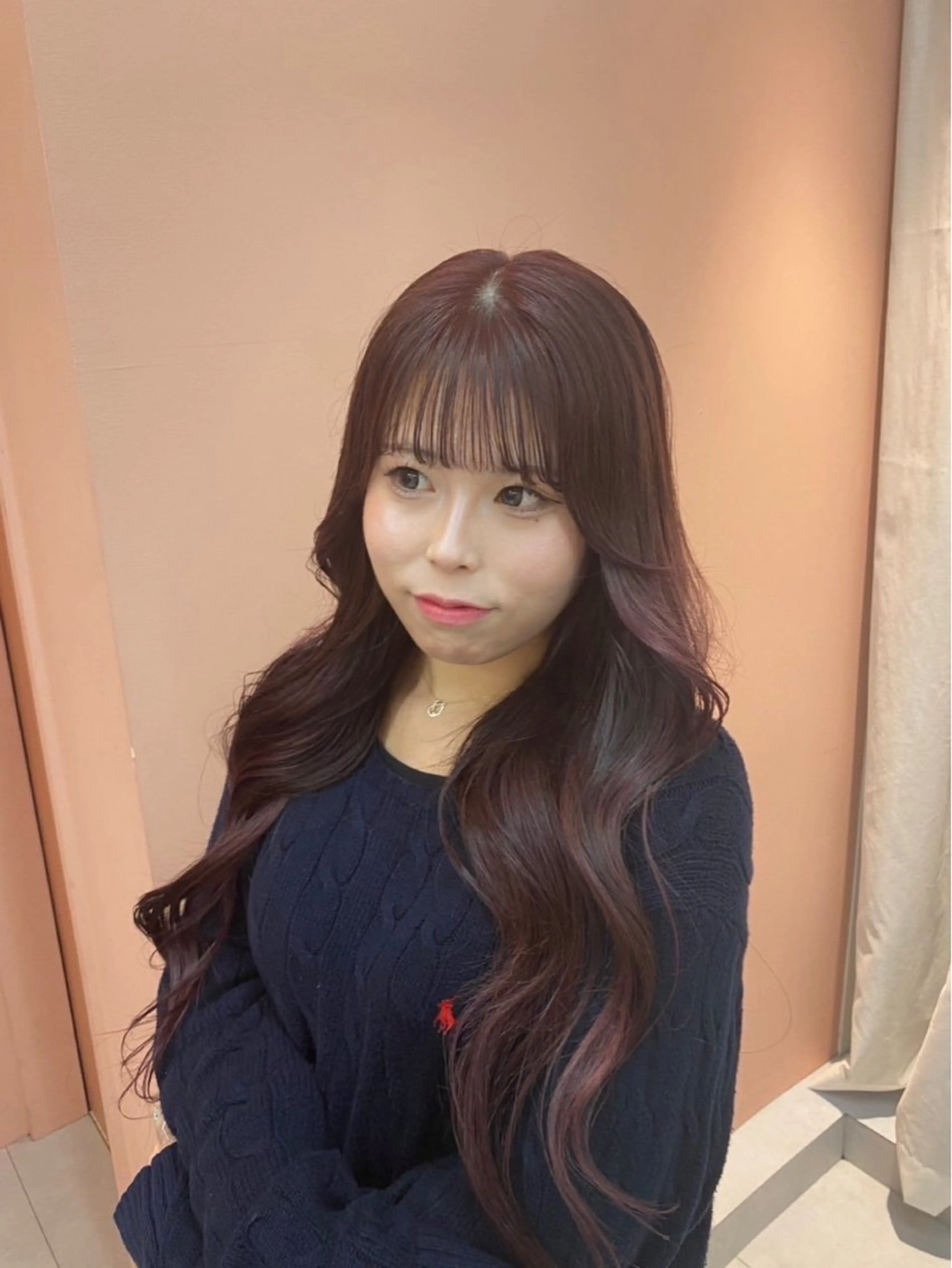 ロング カラー ラベンダーカラー ピンクカラー ピンクラベンダー mite hikariのヘアスタイル