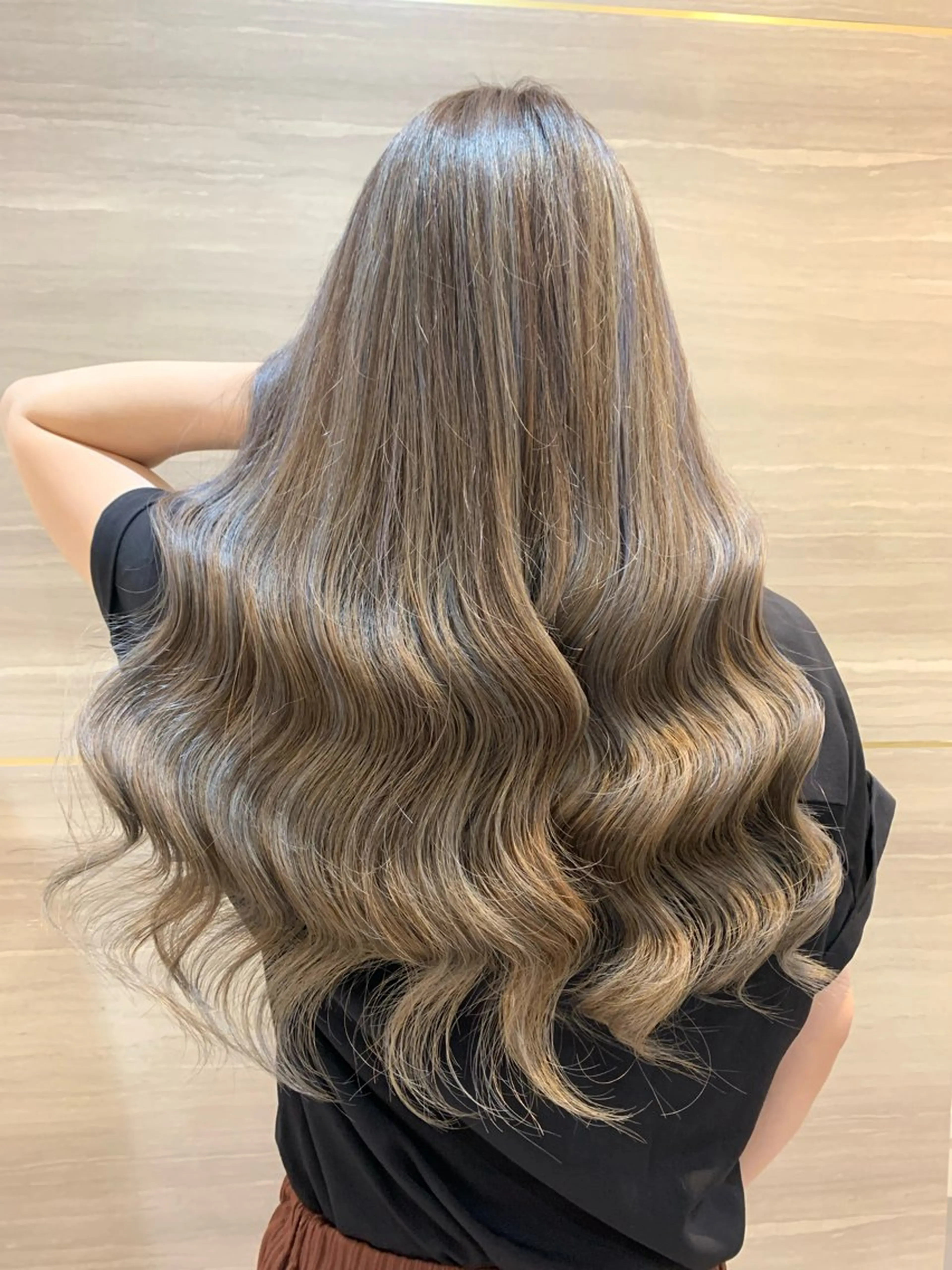 ロング カラー パーマ ヘアアレンジ メンズ キッズ 🤍韓国風レイヤー/ 艶髪🤍鳥越美羽のヘアスタイル
