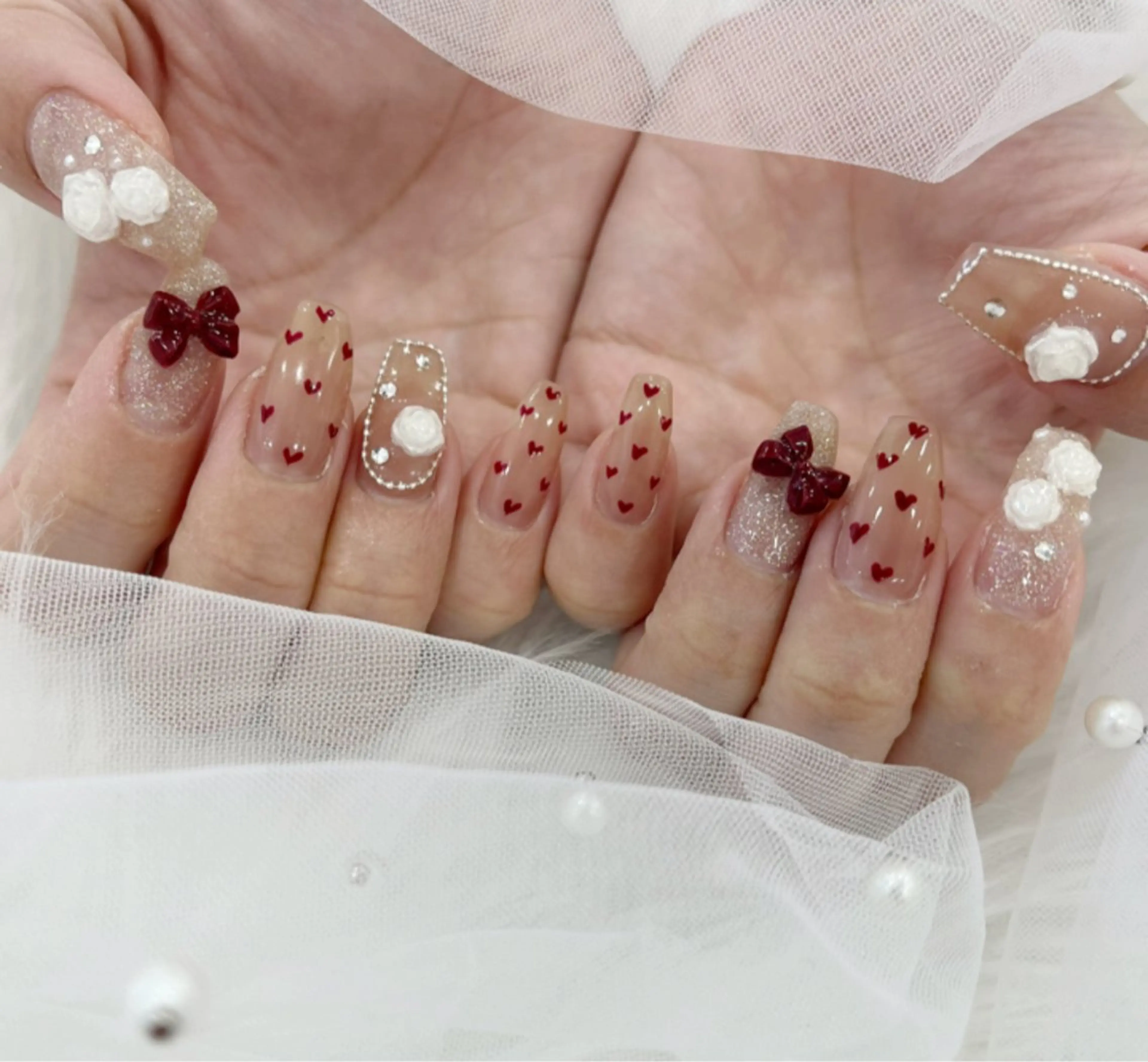 ネイル 長さ出し フットネイル ジェルネイル 韓国ネイル マグネットネイル #Amin nail salonのネイルデザイン