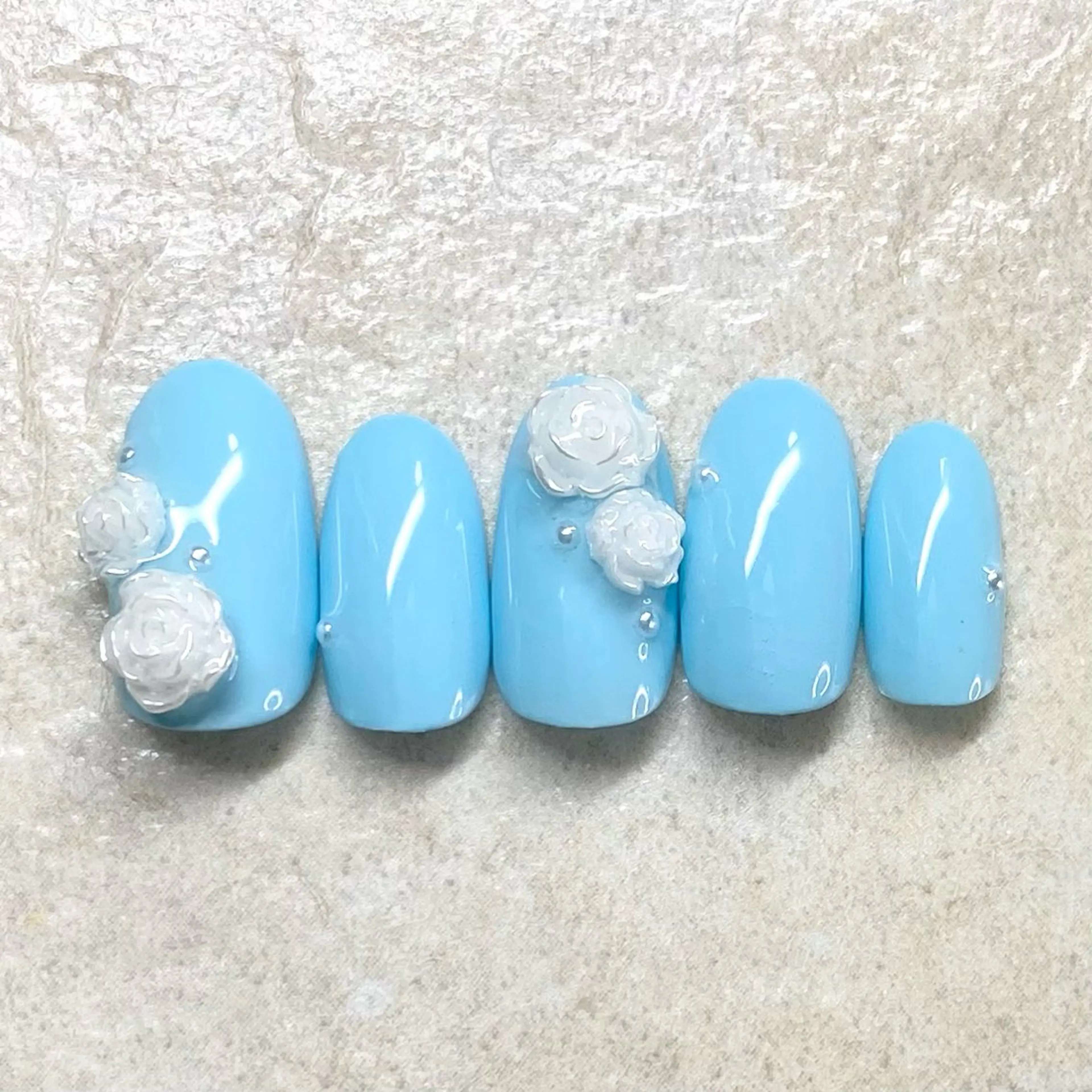 ネイル フラワーネイル 韓国ネイル シンプルネイル ハンドネイル 六本木ネイル阡夜一夜 当日＆持ち込み歓迎のネイルデザイン