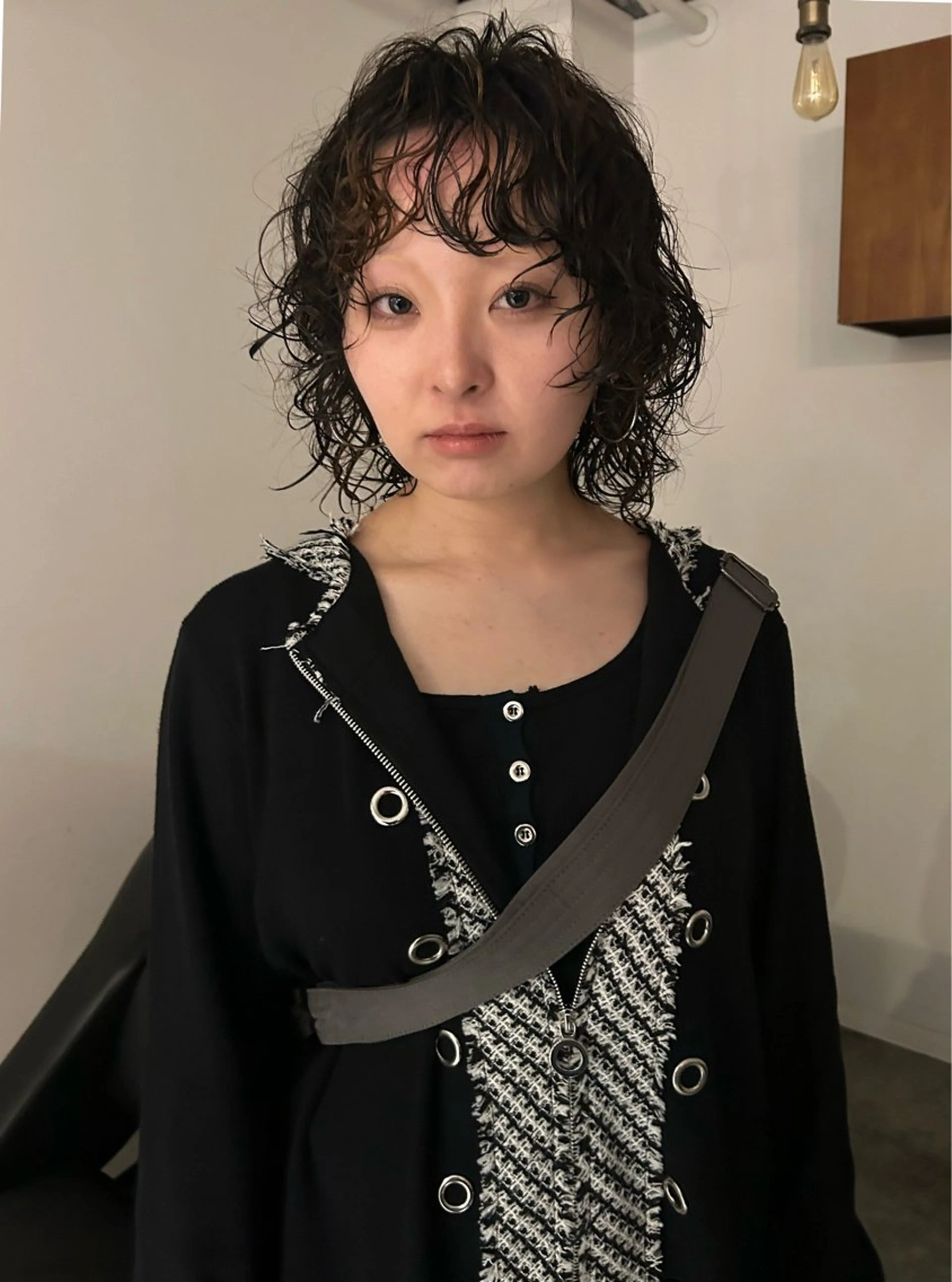 ミディアム パーマ ミディアムパーマ ボブ ウルフカット カット パーマ トリートメント 村上雅人 ナチュラルモードのヘアスタイル