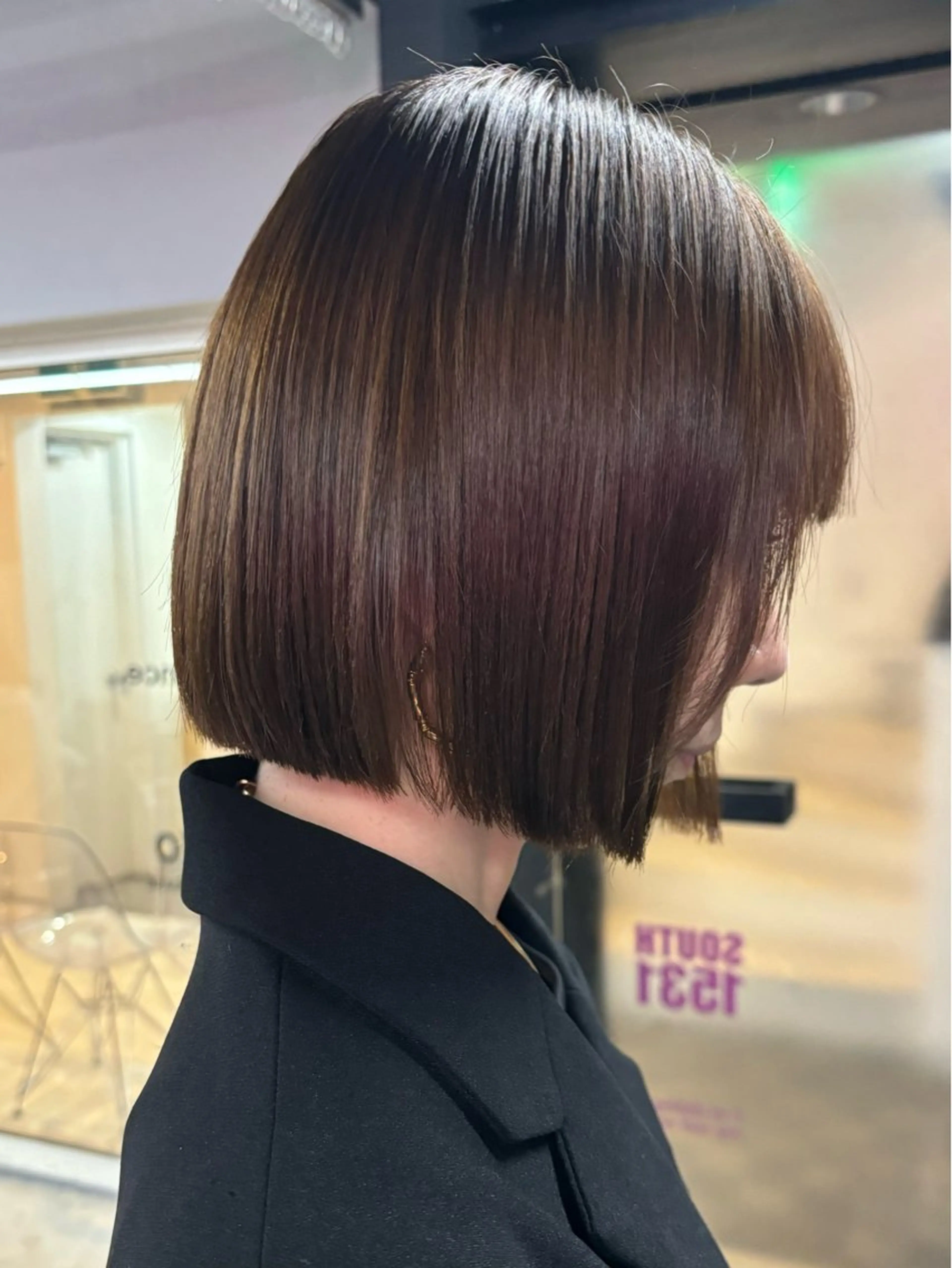 ショート ボブ カット 札幌パーマ/ レイヤー/後藤海音のヘアスタイル