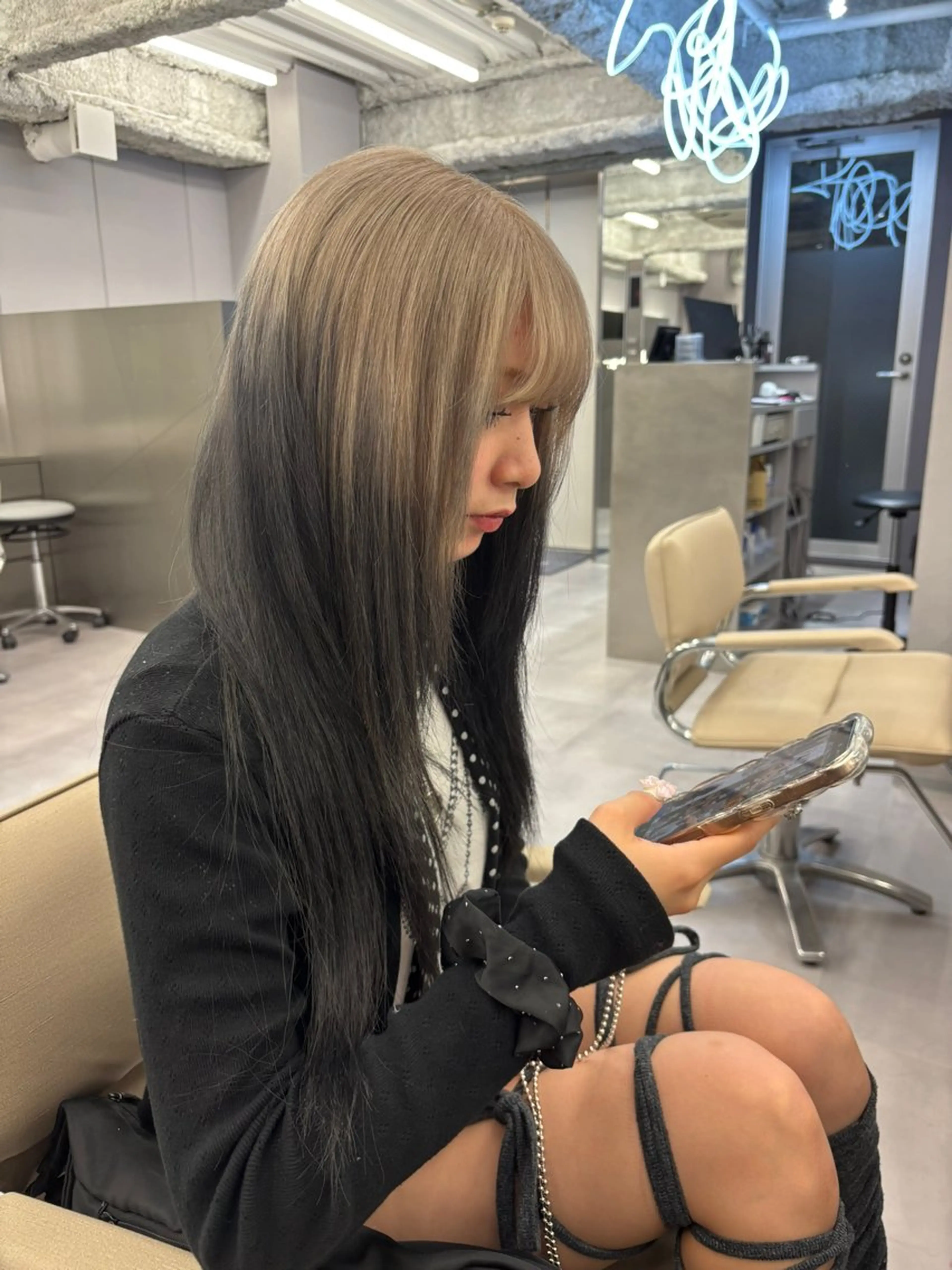 ロング カラー ヘアカラー 名古屋／デザイン／ ブリーチ/松井亮磨のヘアスタイル