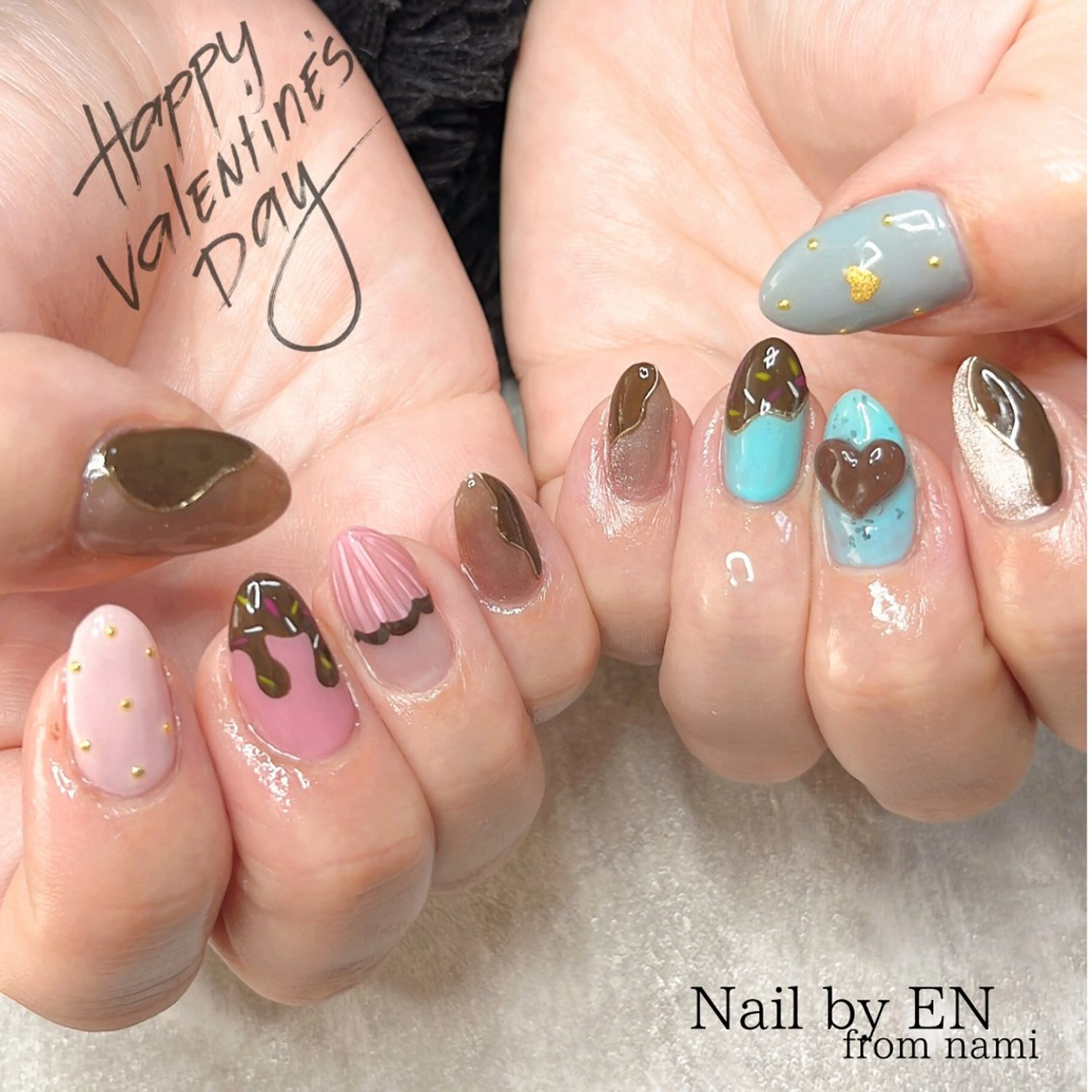 ネイル バレンタイン Nail by EN*Namiのネイルデザイン