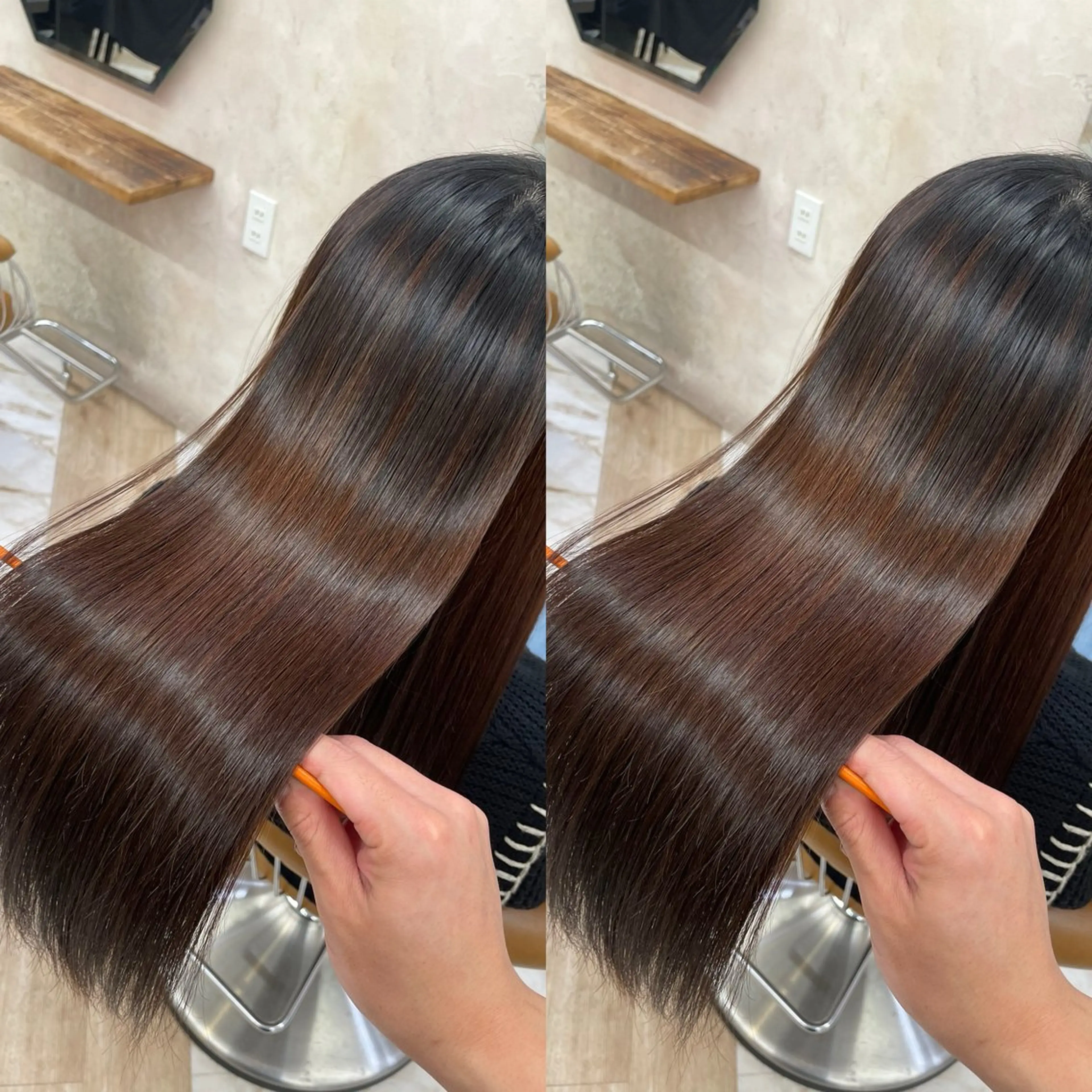 ロング 縮毛矯正 トリートメント 縮毛矯正/艶カラー 笠原康平のヘアスタイル