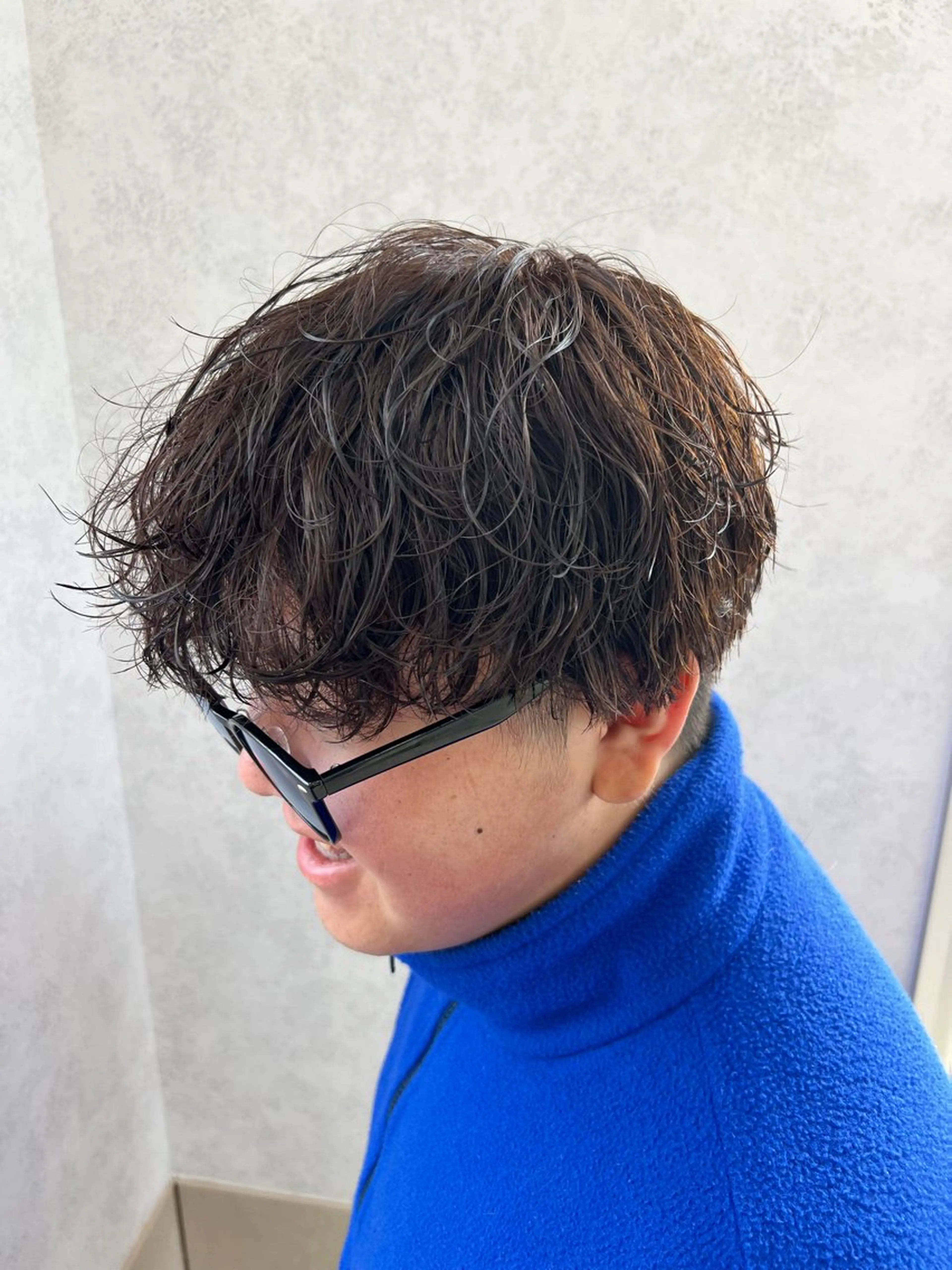 ミディアム カラー パーマ ミディアムパーマ ブラウンカラー カット ヘアカラー パーマ Oops旧TABOO 早野太郎のヘアスタイル