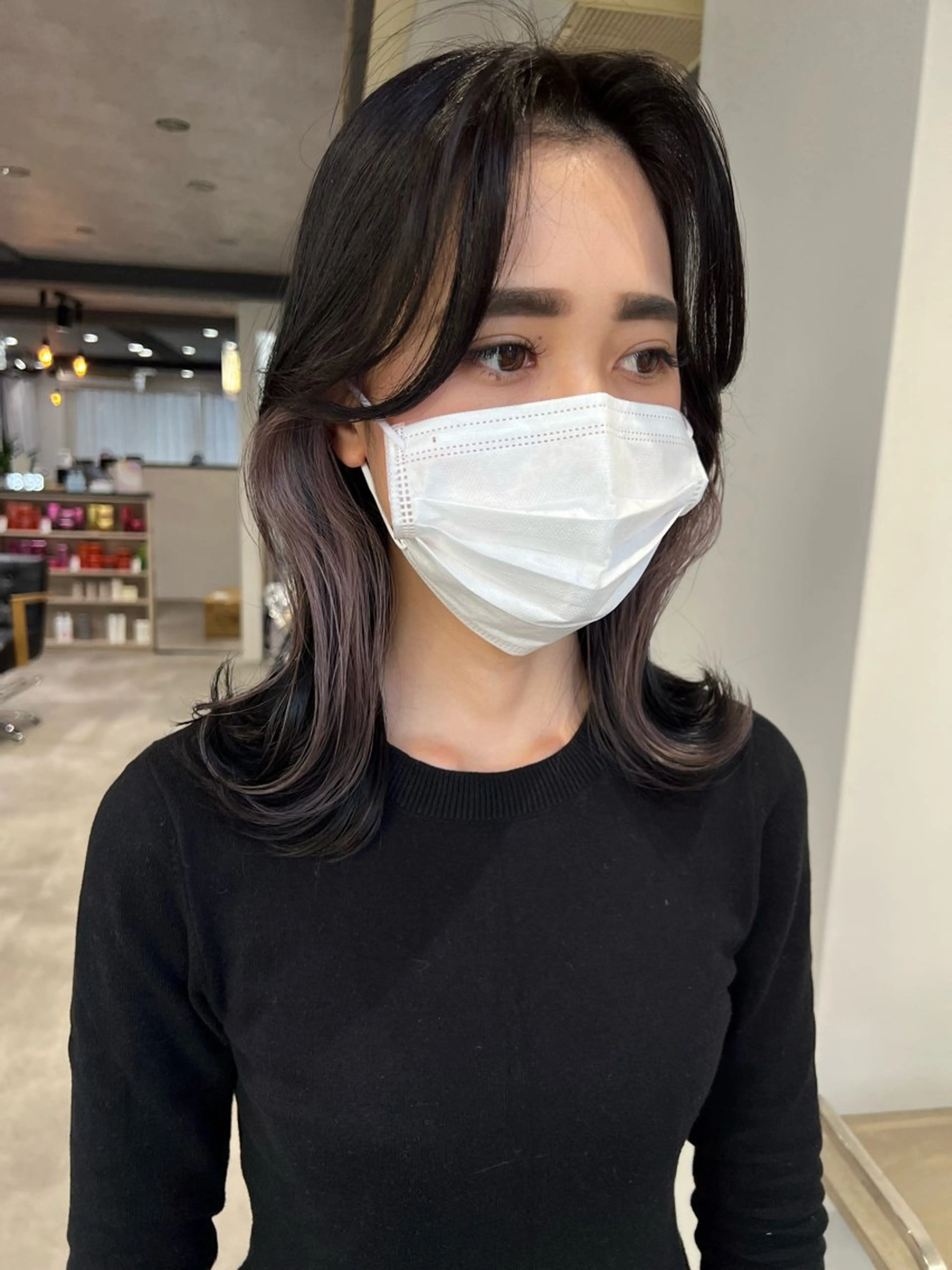 セミロング カラー カット ヘアカラー ダブルカラー🩰 CHIHIRO👒のヘアスタイル