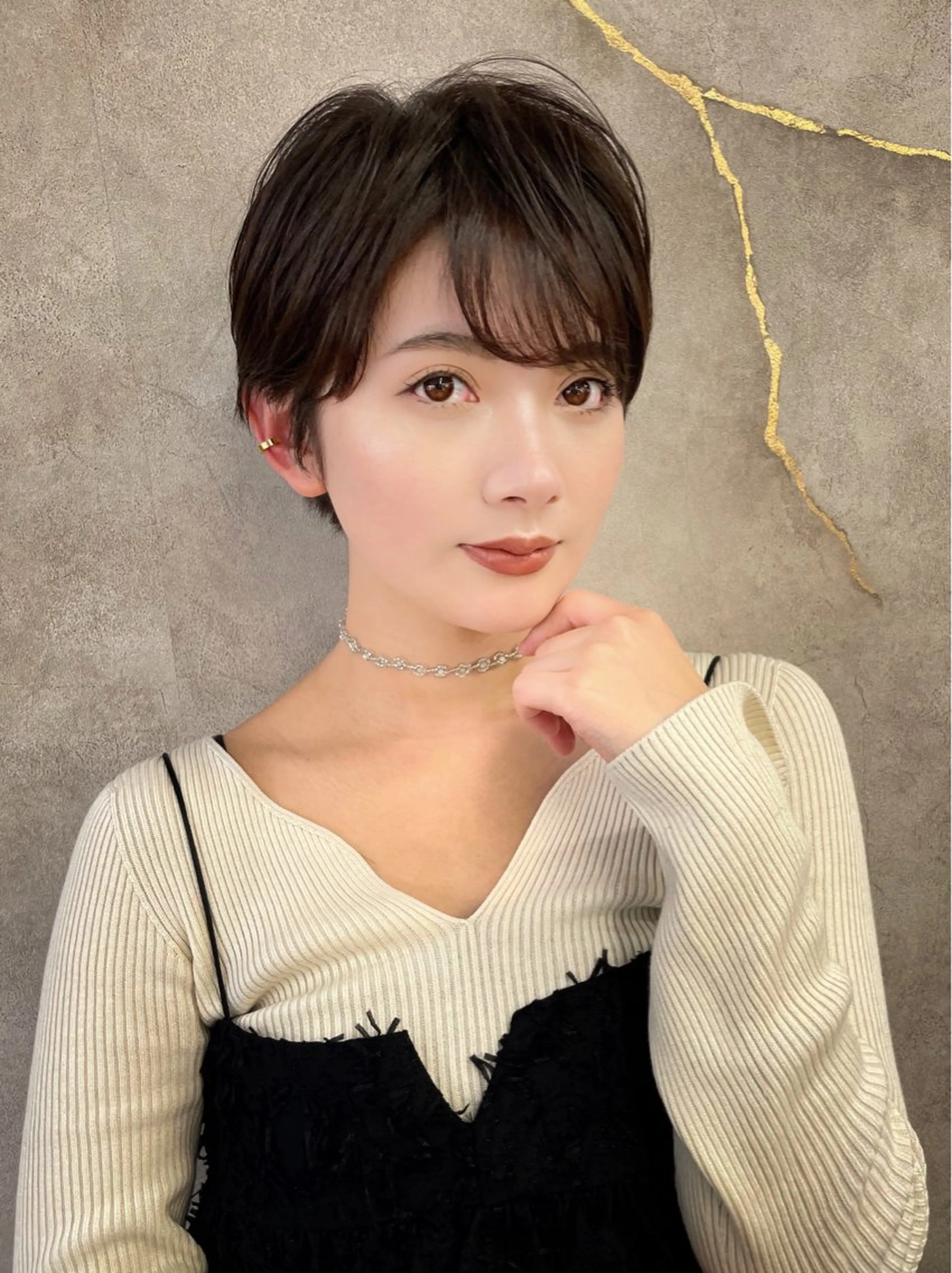 ショート カット ヘアカラー トリートメント 縮毛/ショート/ ボブ/レイヤー/小原のヘアスタイル